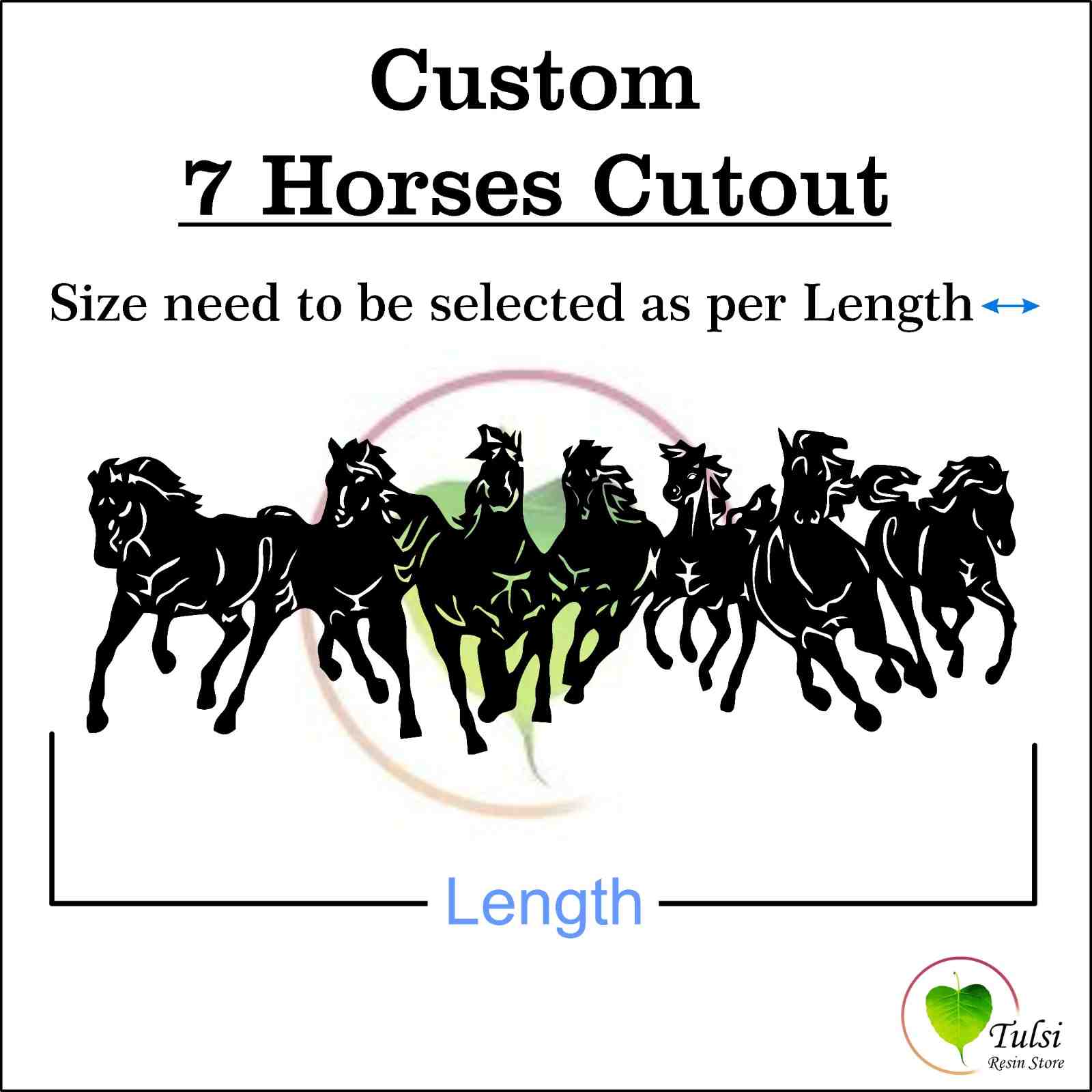 Custom Acrylic - Running 7 Horses cutout