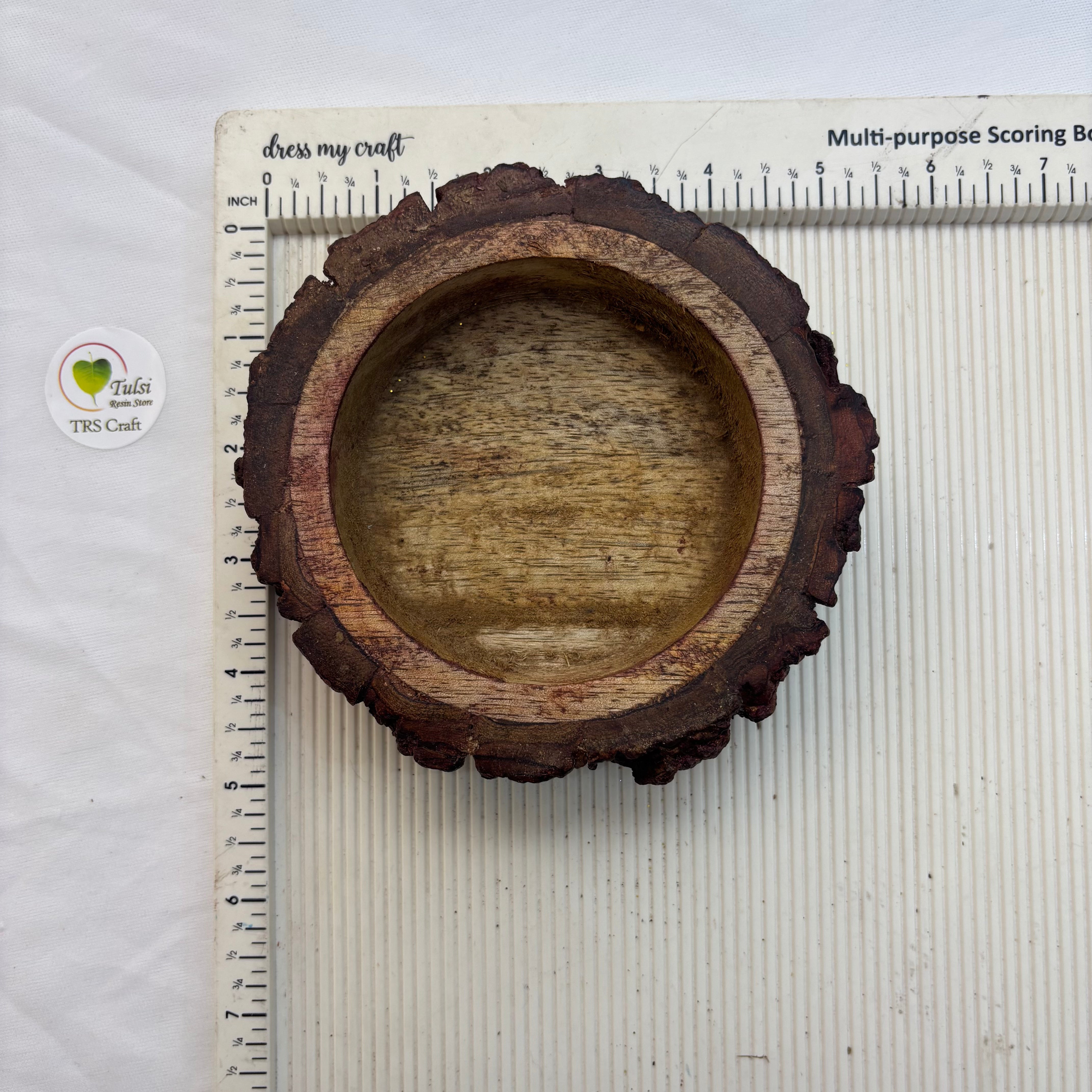 Buckle Tray Wooden Candle Bowl