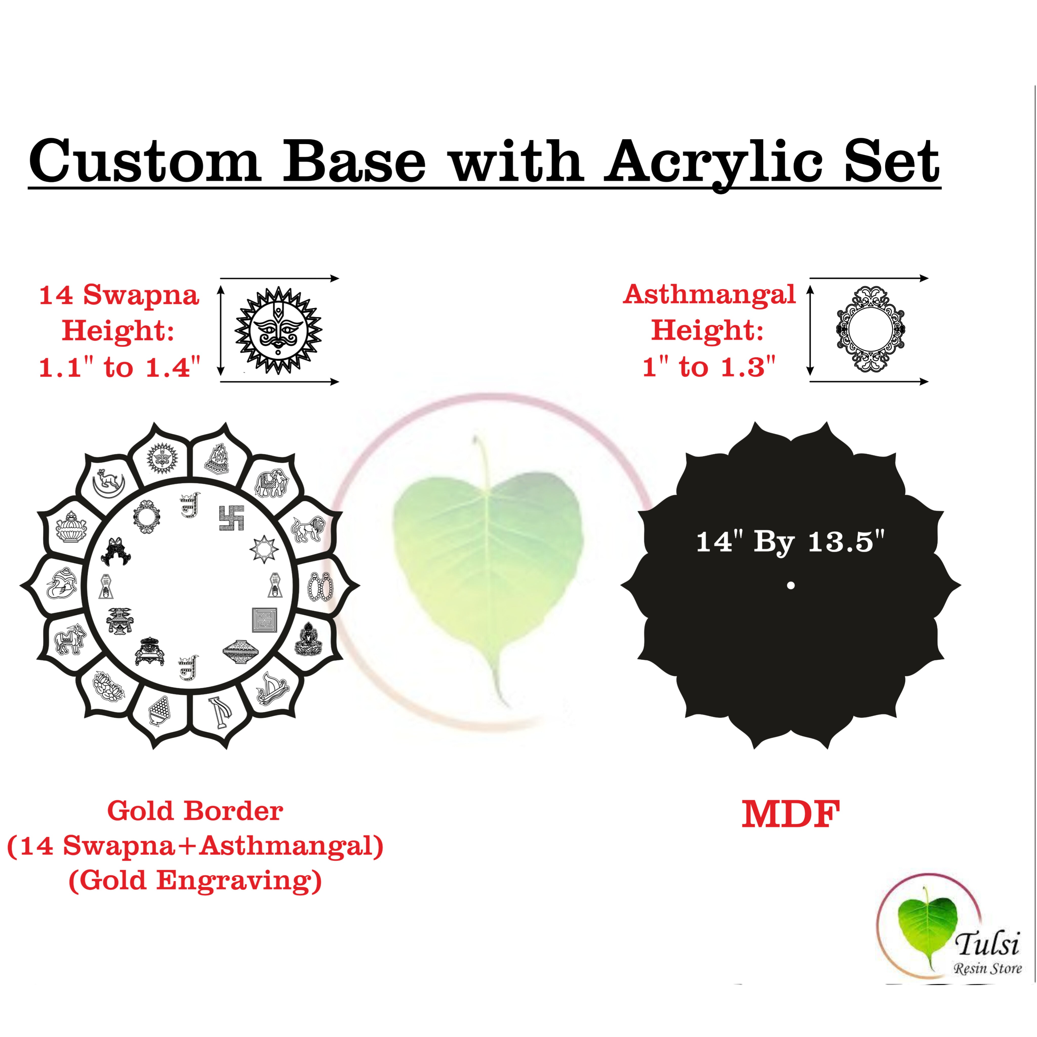 Custom Base with Acrylic Set (A)