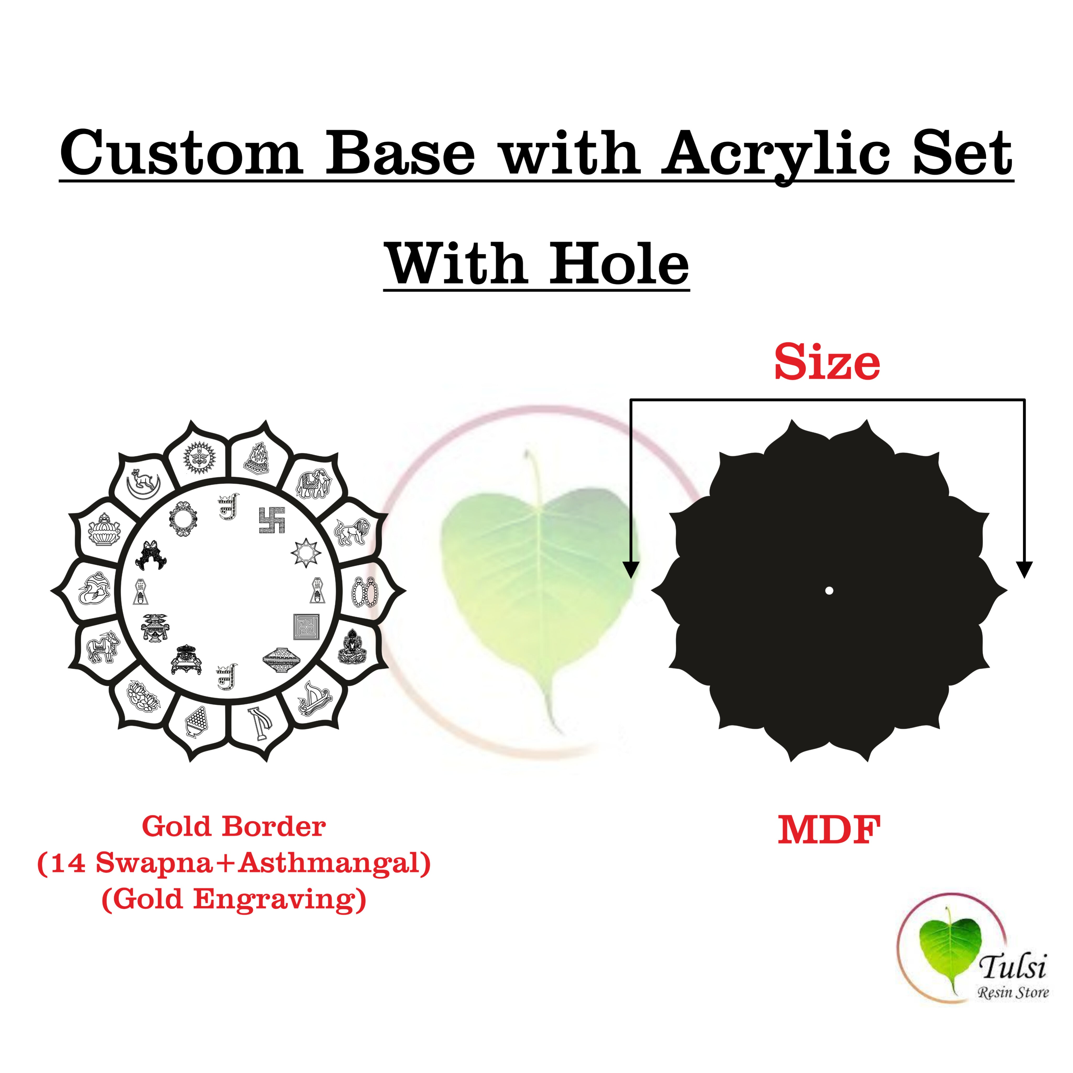 Custom Base with Acrylic Set (A)