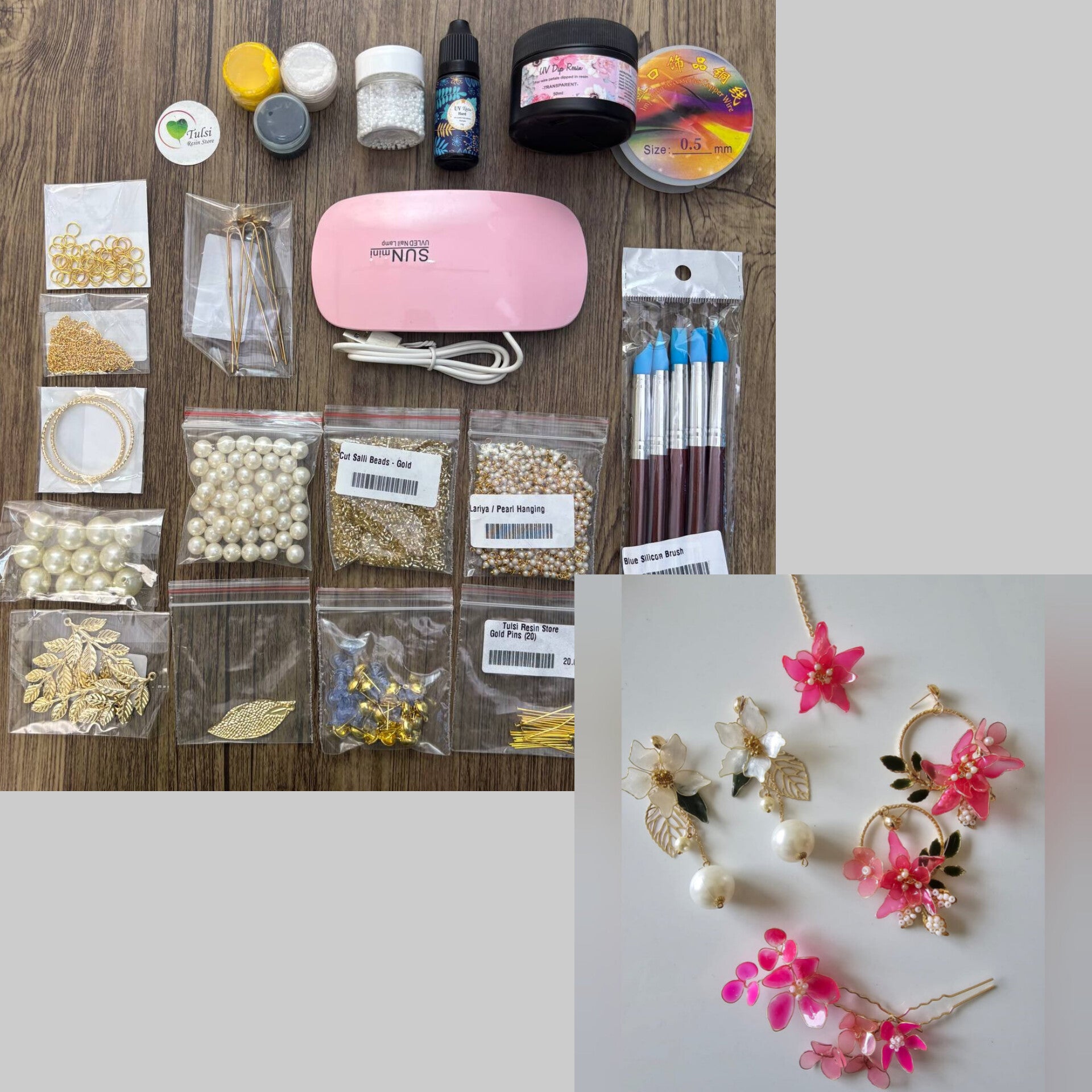 DIY Dip Resin Floral Jewellery Kit