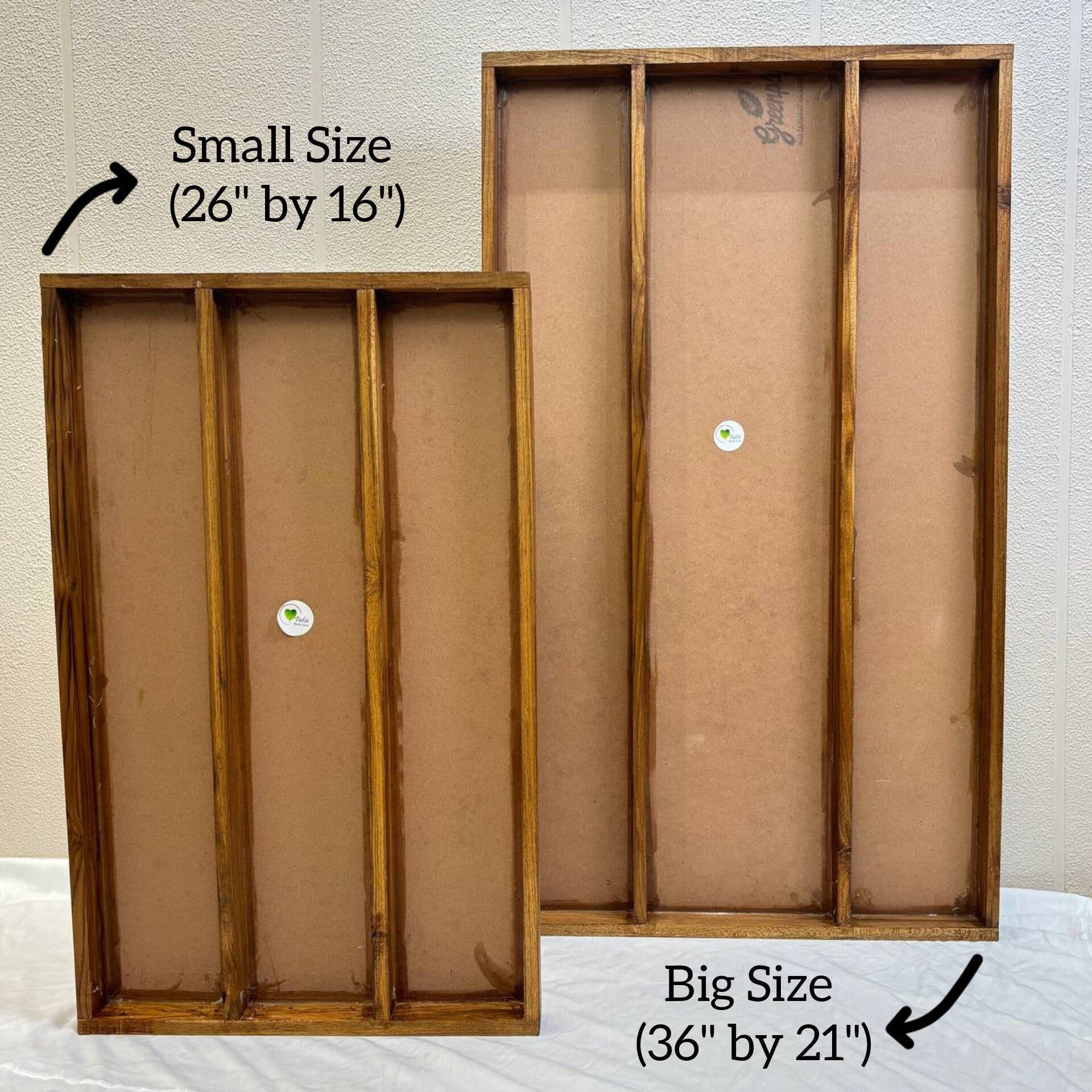 Teakwood Floating Frame (G) - 3 Partition Small
