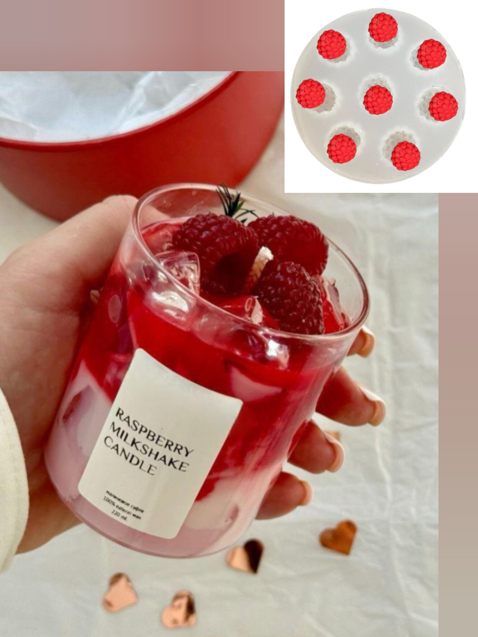 Raspberry Candle Mould - 8 Cavity (HM)