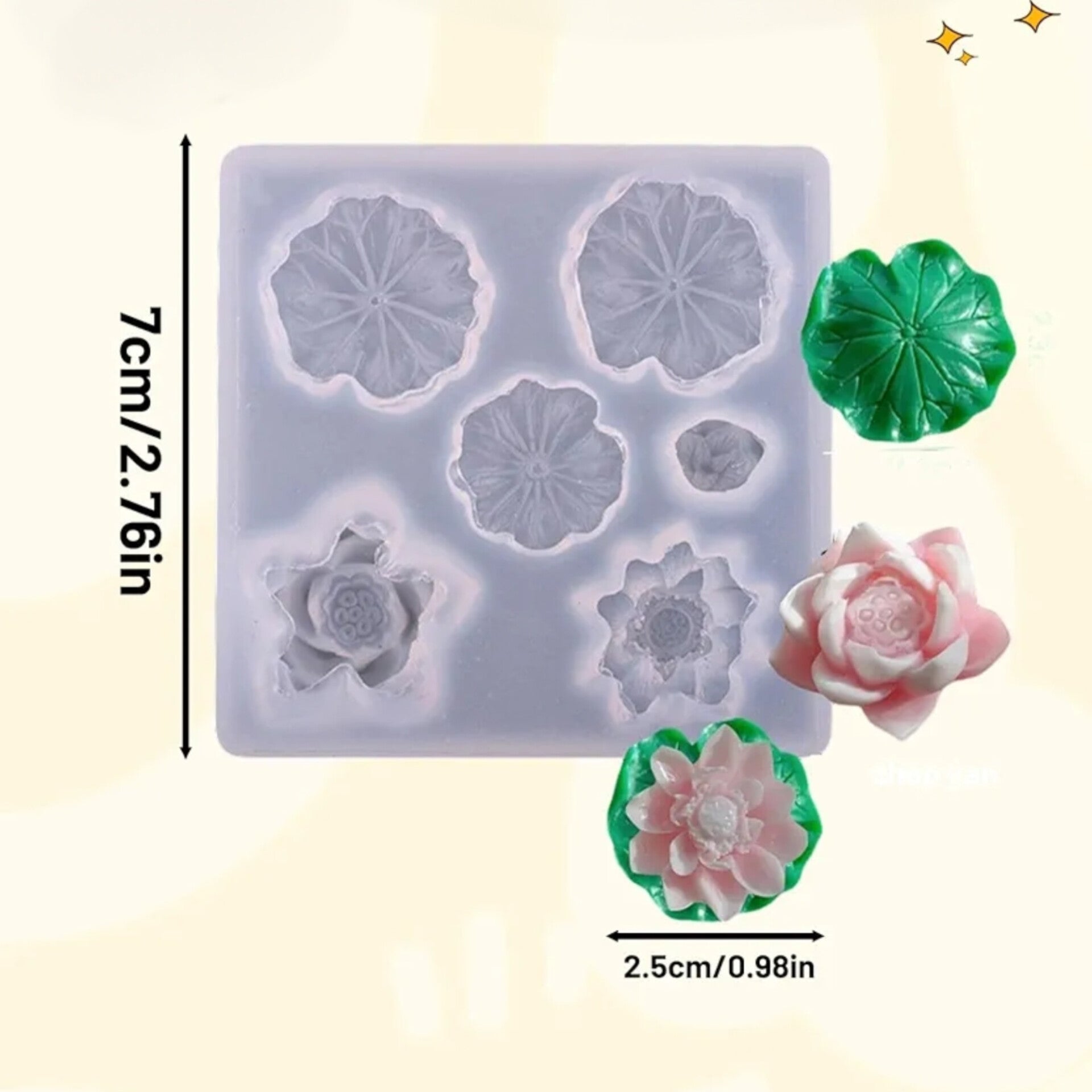 Lotus Pond Miniature Mould - 6 Cavity (HM)