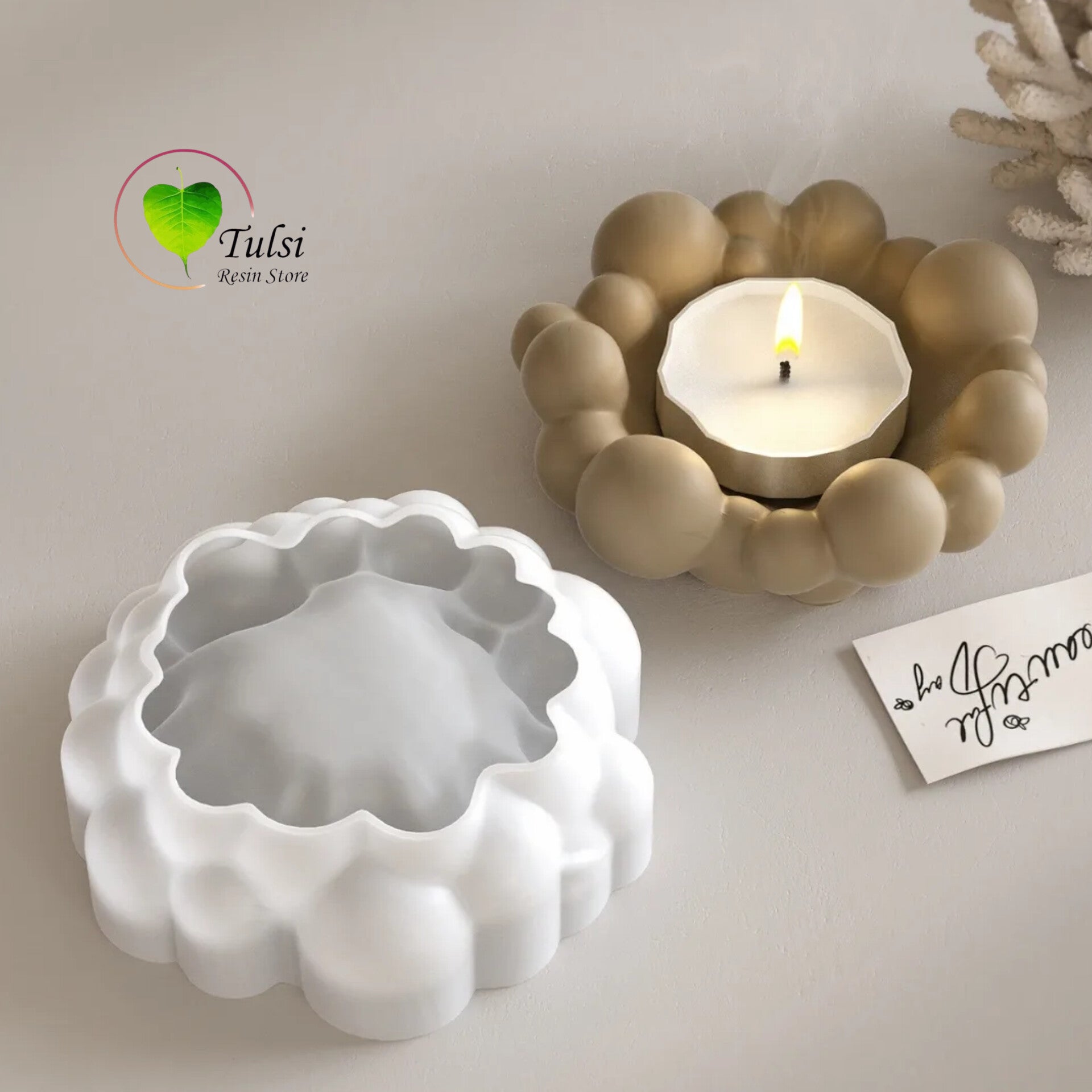 Cloud Bubble T-Light Holder Mould