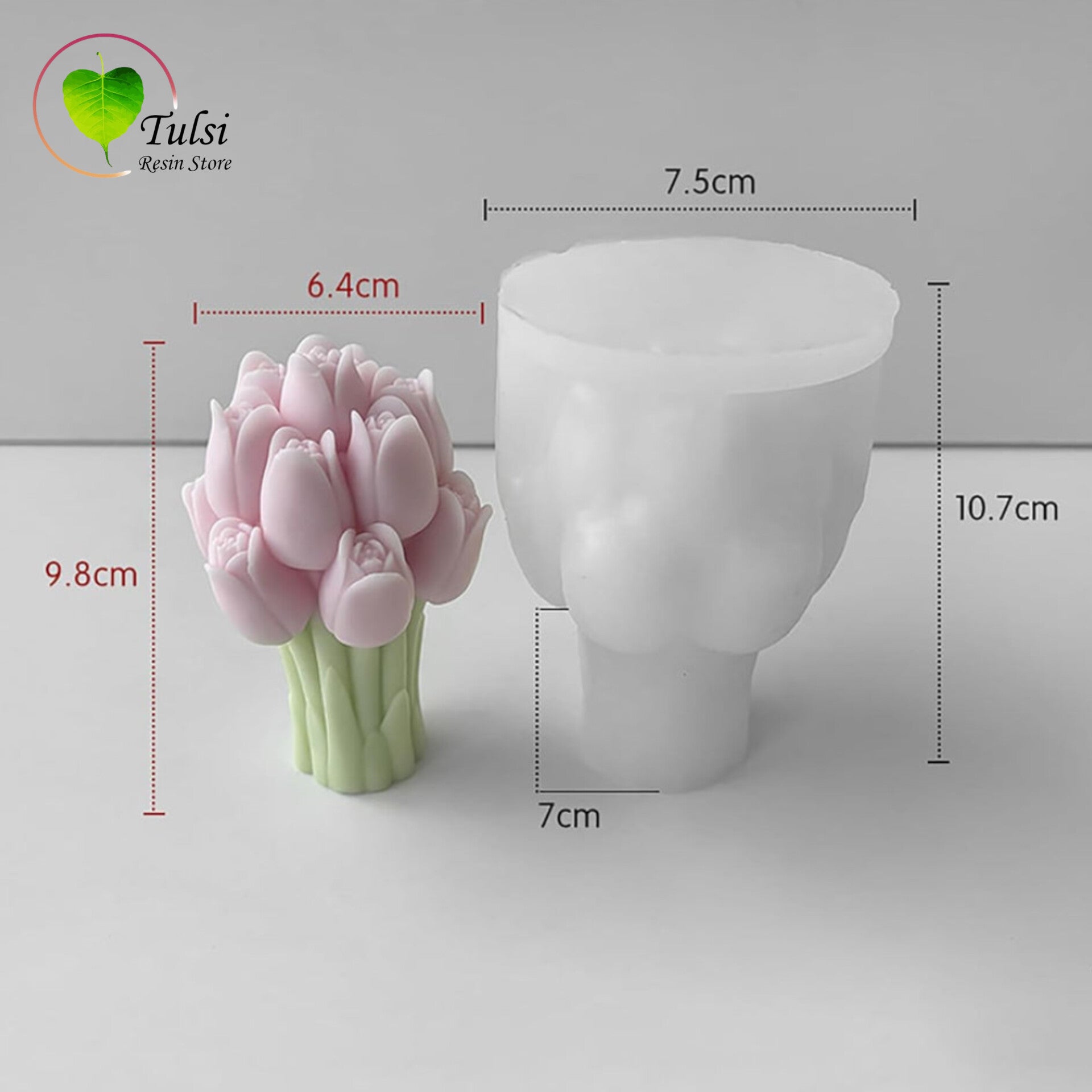 Tulip Bouquet Candle Mould (B)
