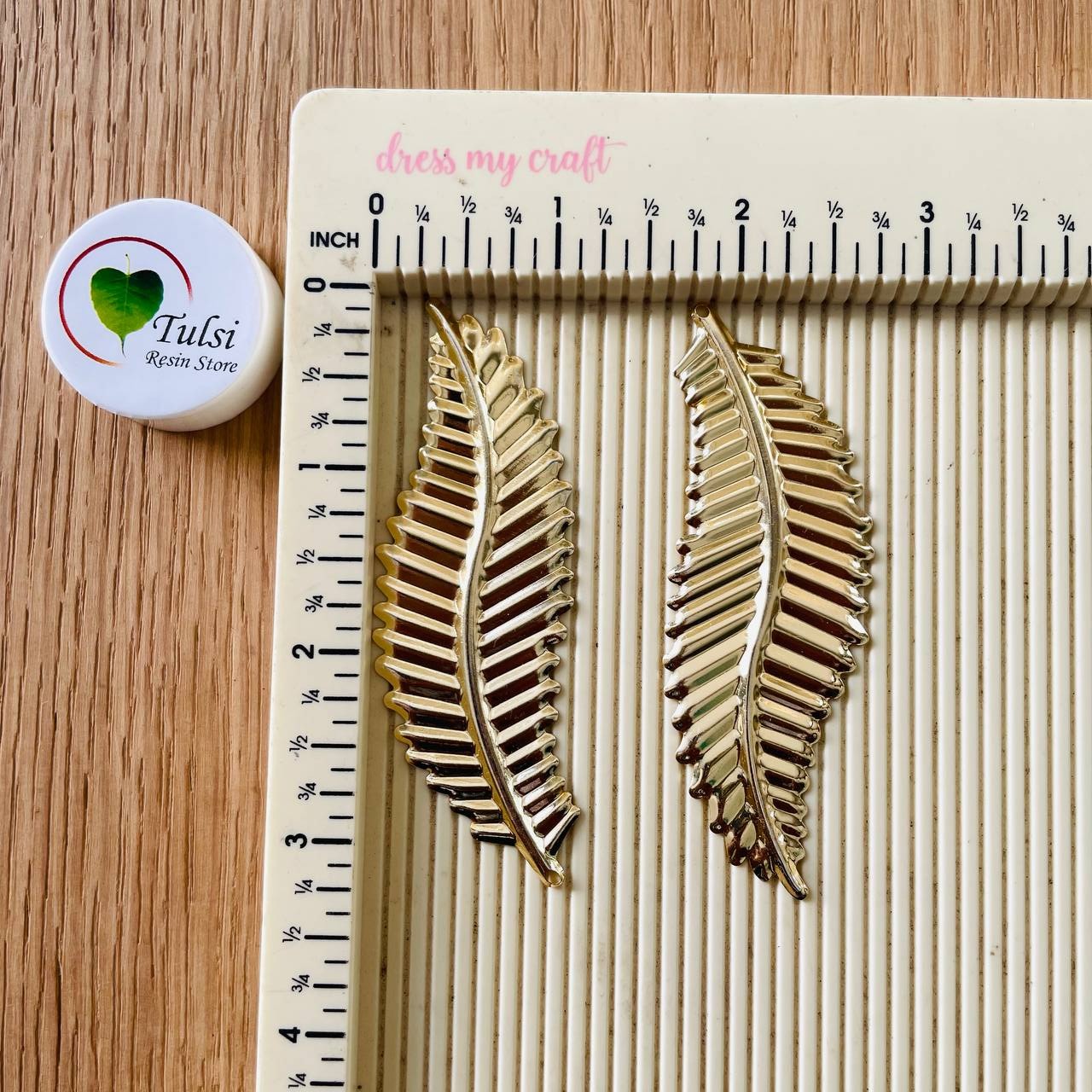 Metal Leaf Charm (M) (2pc)