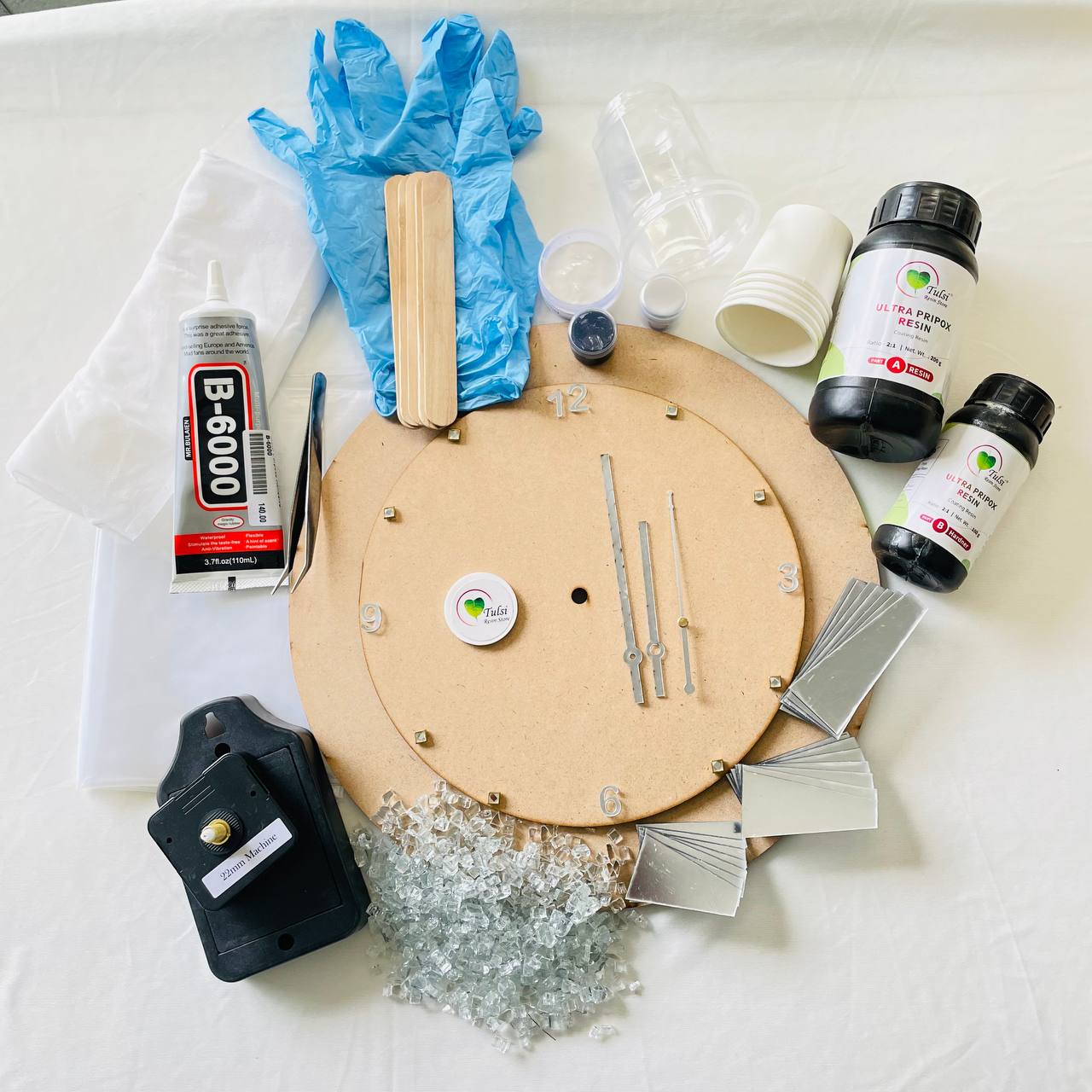 طقم ساعة مرآة DIY