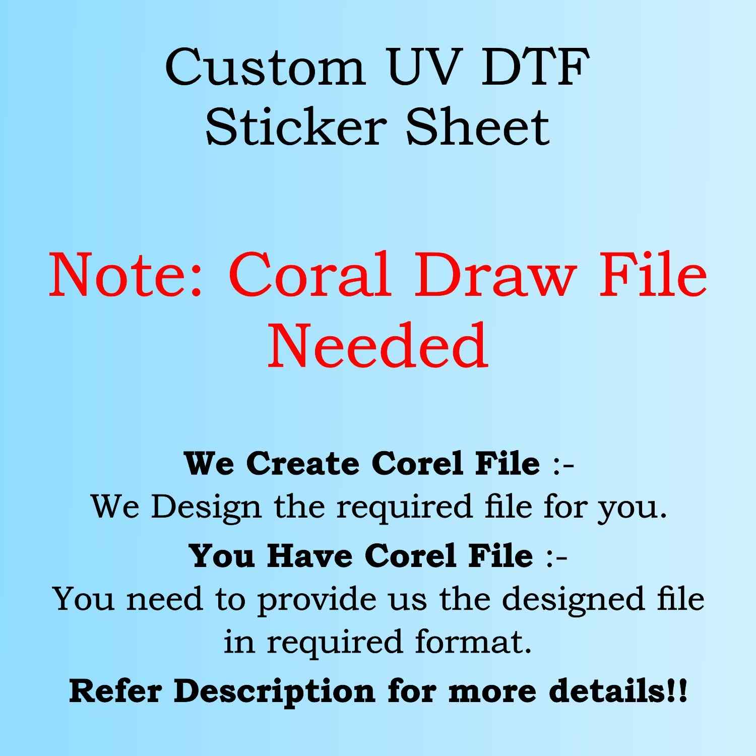 Custom UV DTF Sticker Sheet