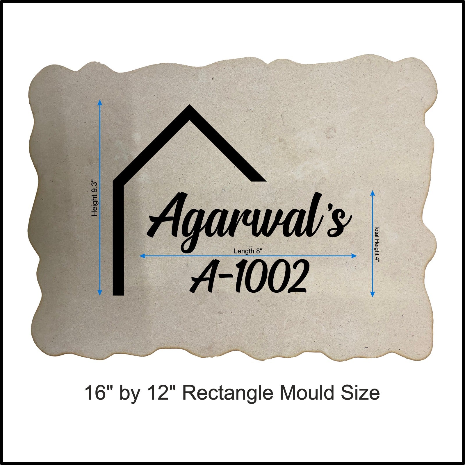 Customize Nameplate Base + Acrylic Name (Design E)