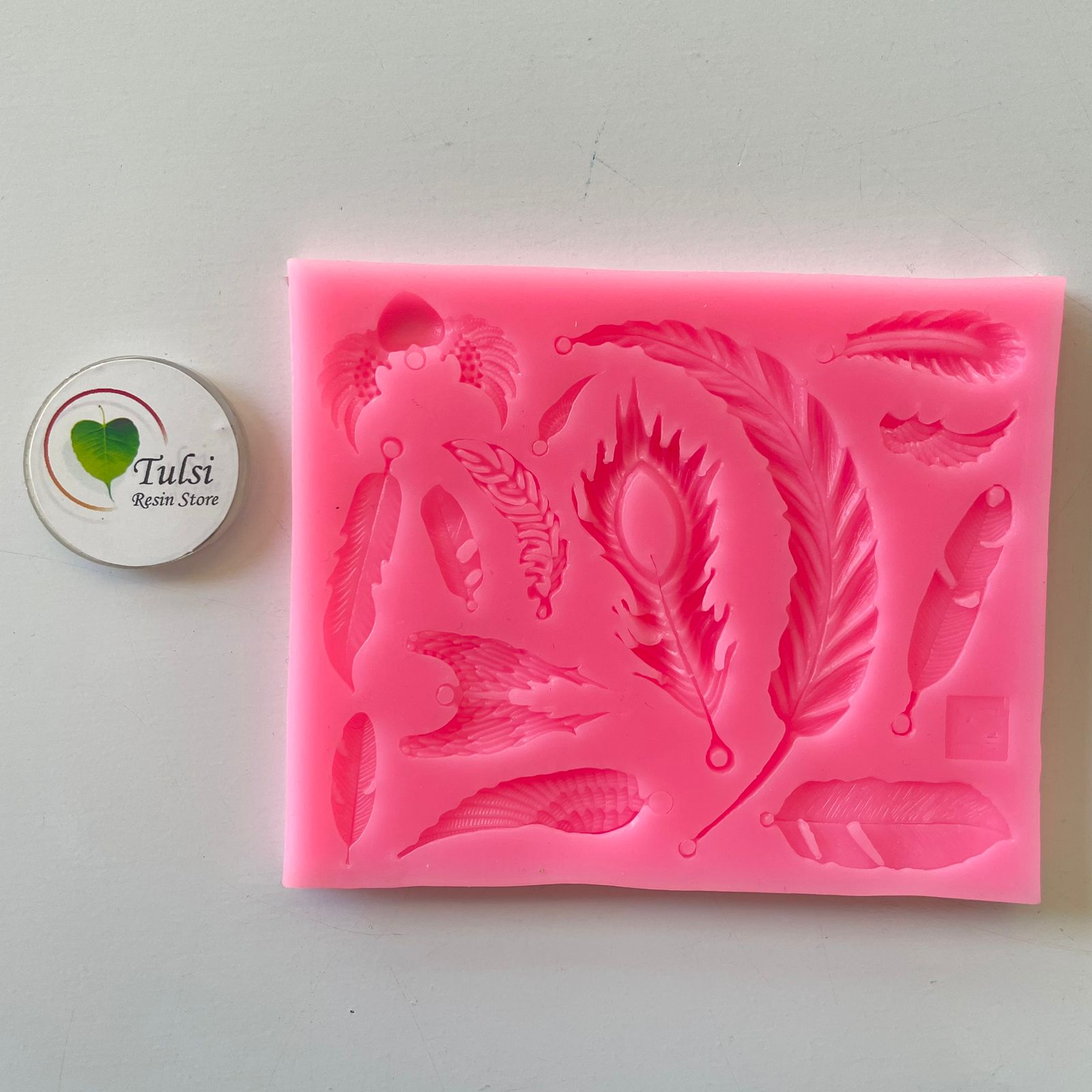 Pink Feather Charm Mould (B)