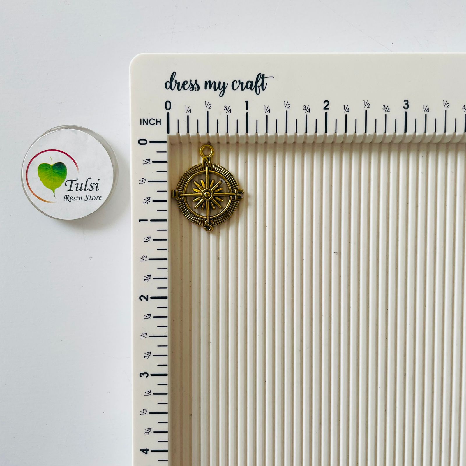 Gold Charm - Compass