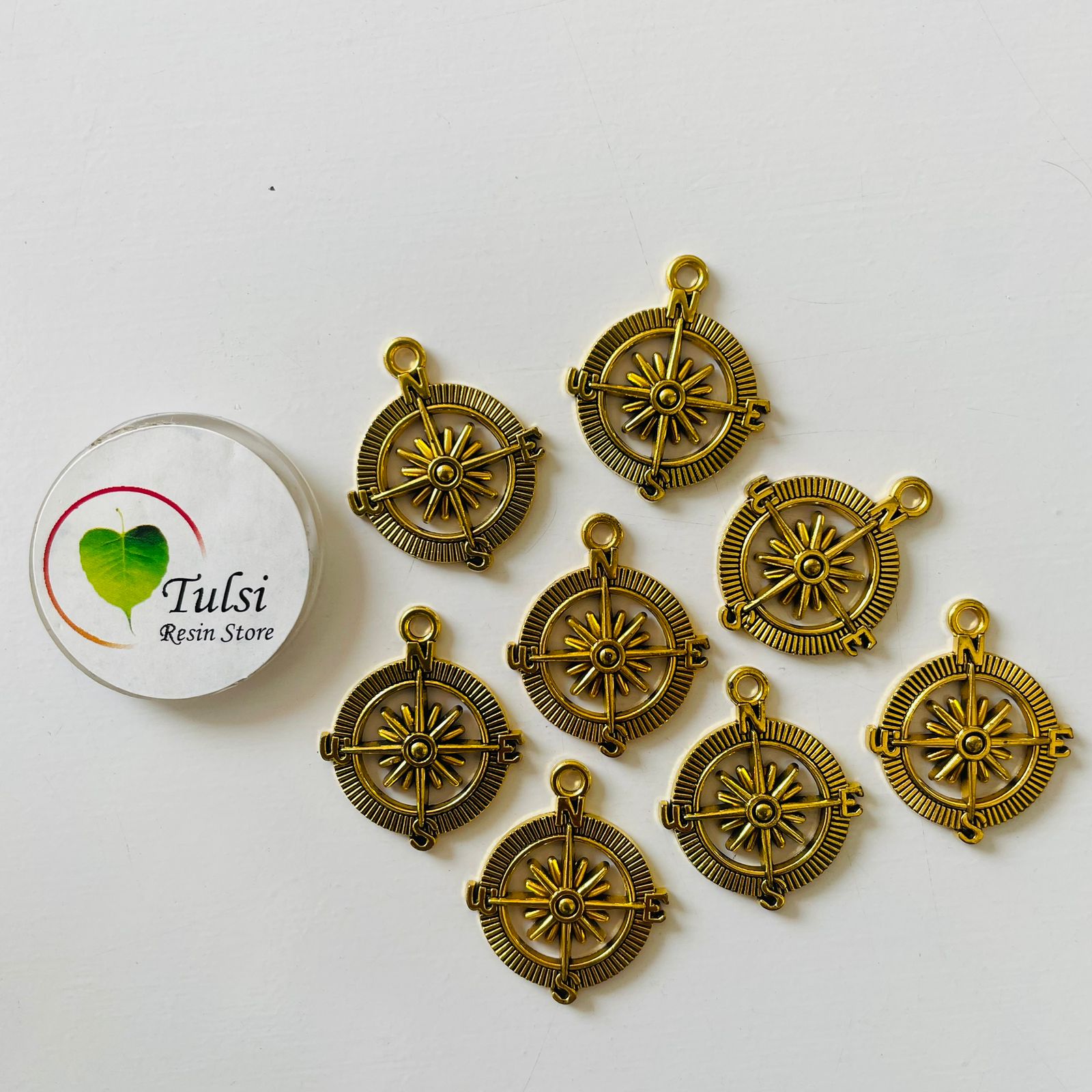 Gold Charm - Compass