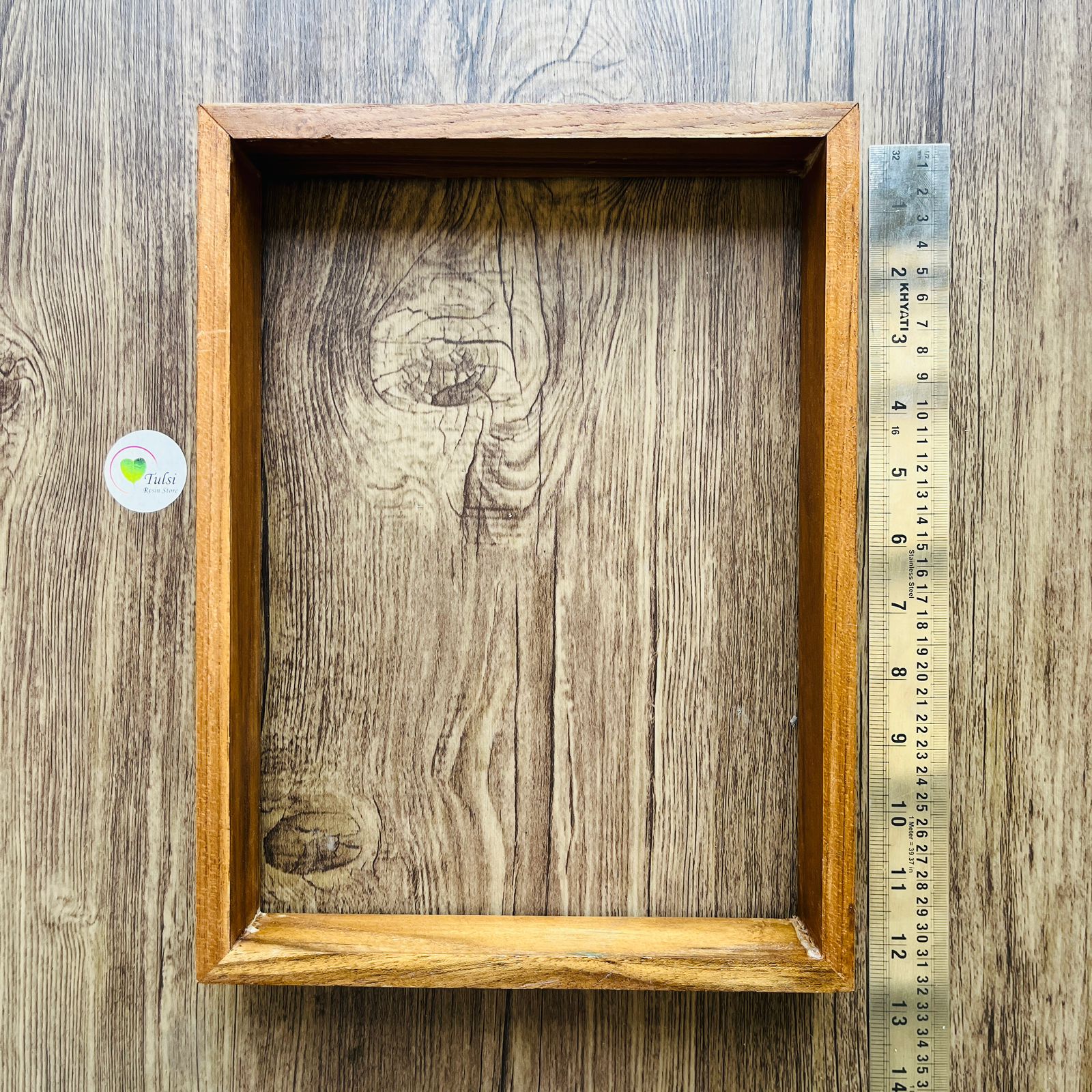 Teakwood Floating Frame (F) - With Acrylic Cutout