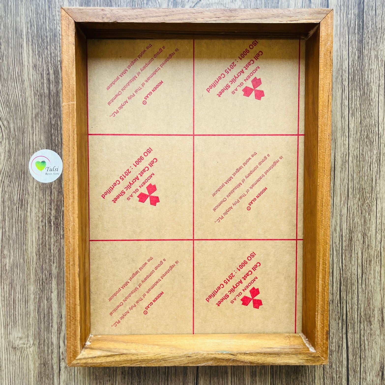 Teakwood Floating Frame (F) - With Acrylic Cutout