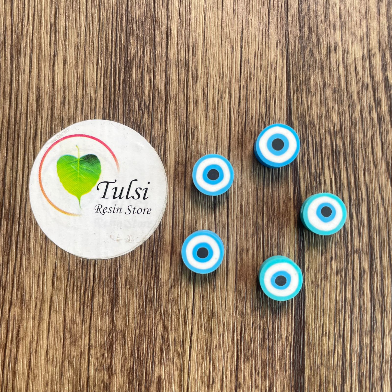 Evil Eye Beads (D) (5Pc) - Round