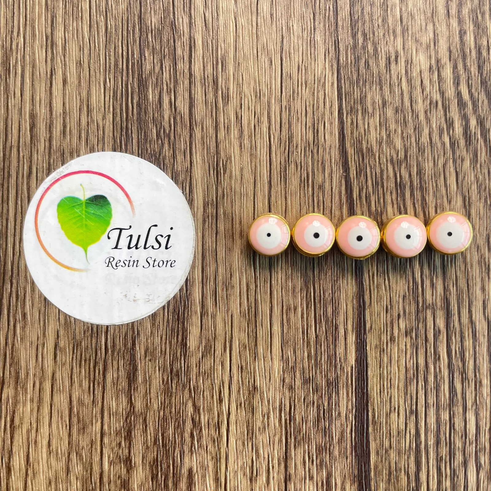 Evil Eye Beads (E) (5Pc) - Round