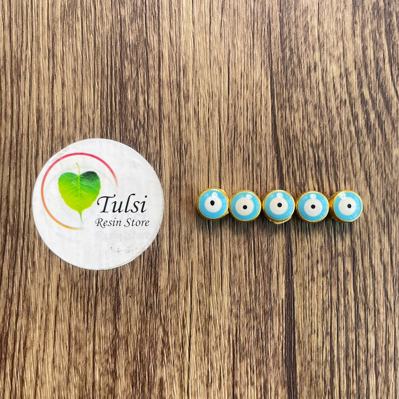 Evil Eye Beads (E) (5Pc) - Round