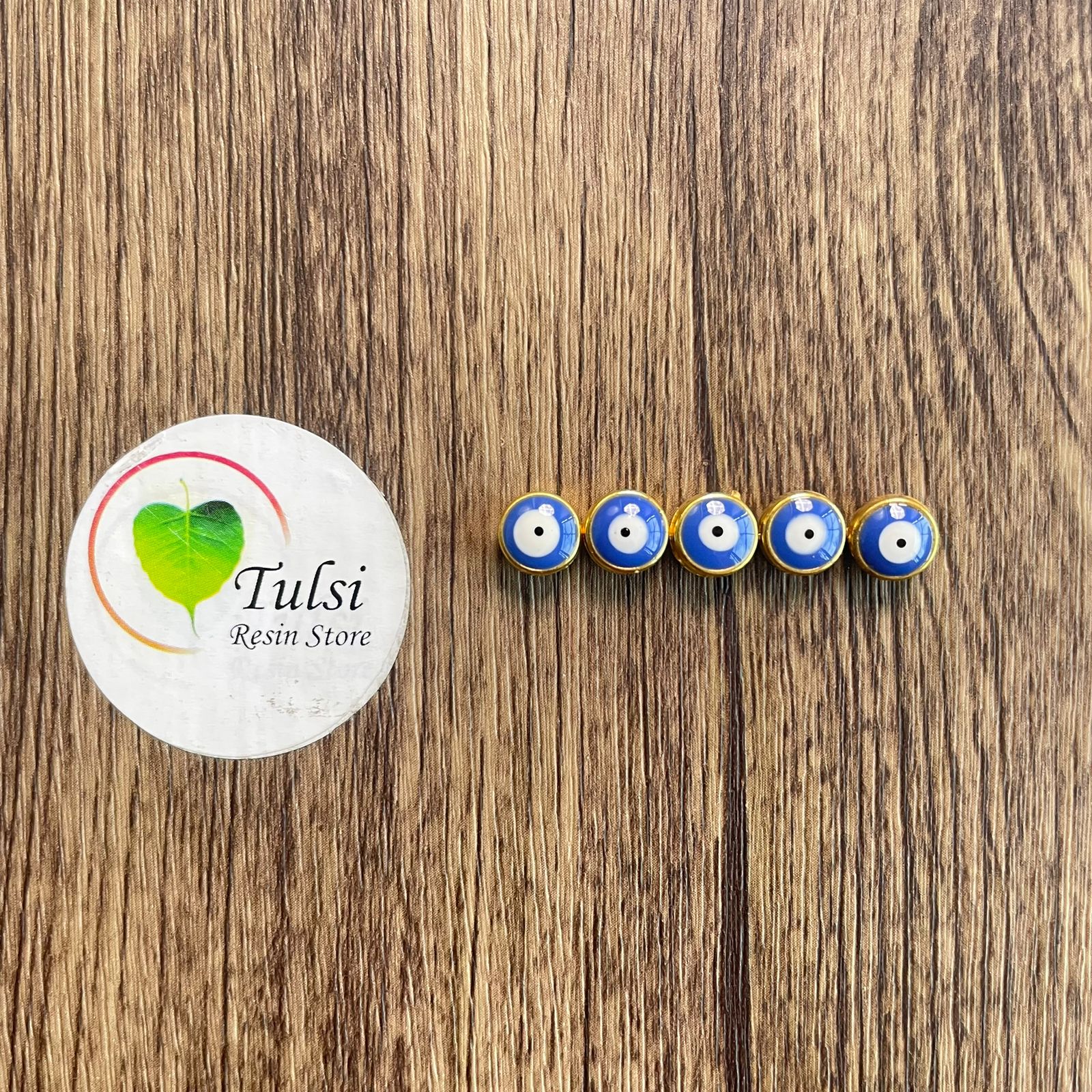 Evil Eye Beads (E) (5Pc) - Round