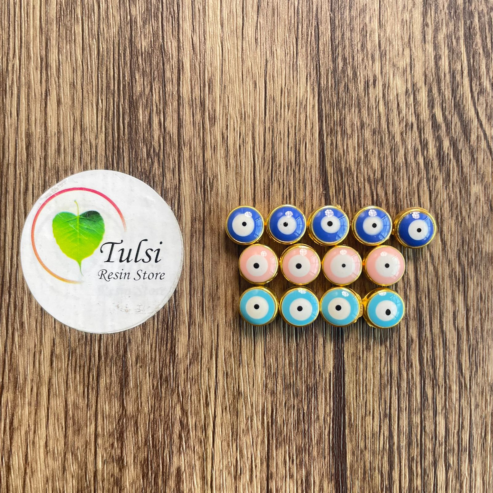 Evil Eye Beads (E) (5Pc) - Round