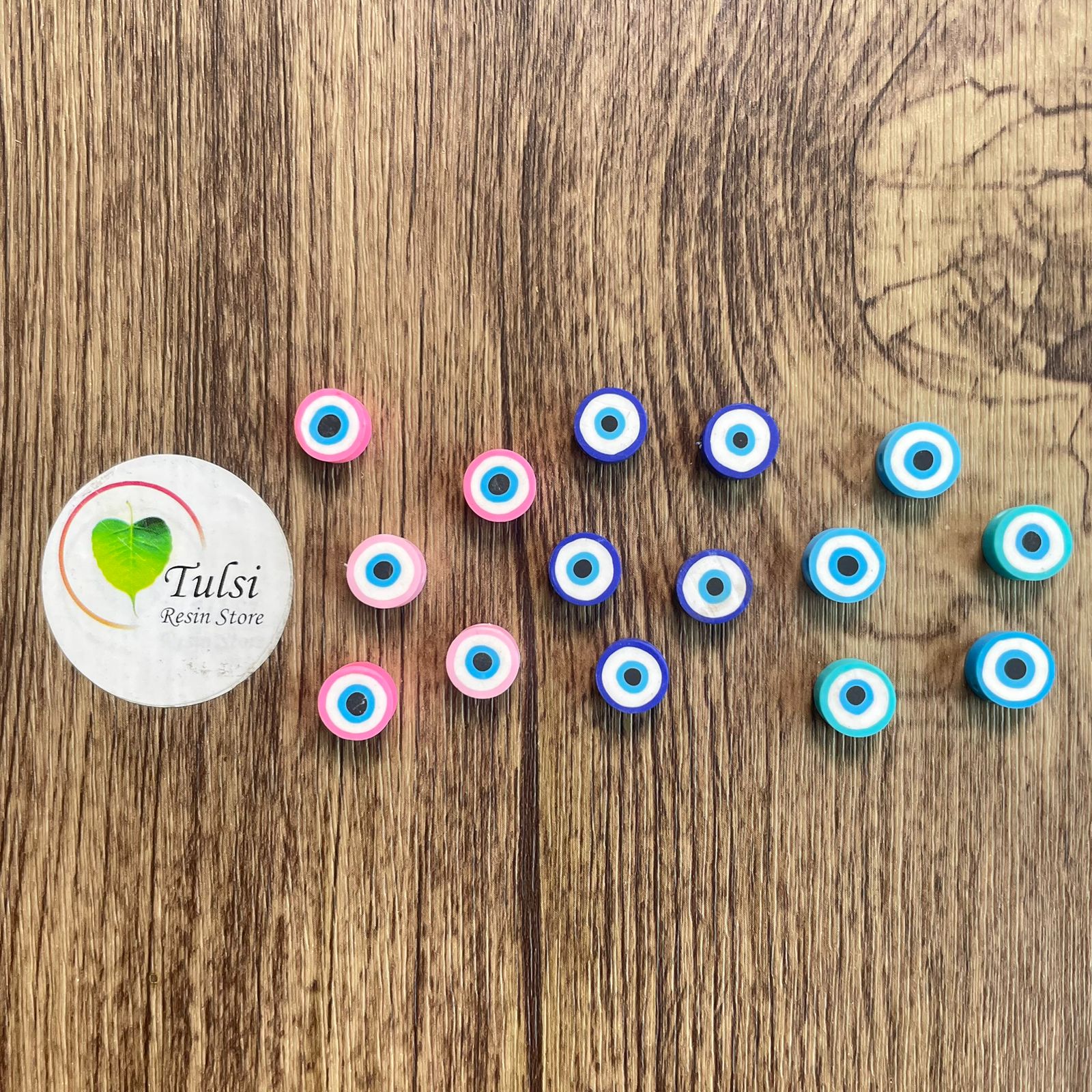 Evil Eye Beads (D) (5Pc) - Round