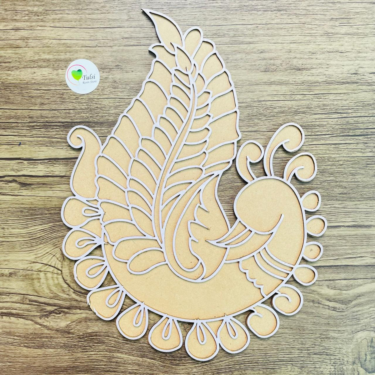 Distash/Defective MDF Cutout Rangoli (B) Tulsi Resin Store