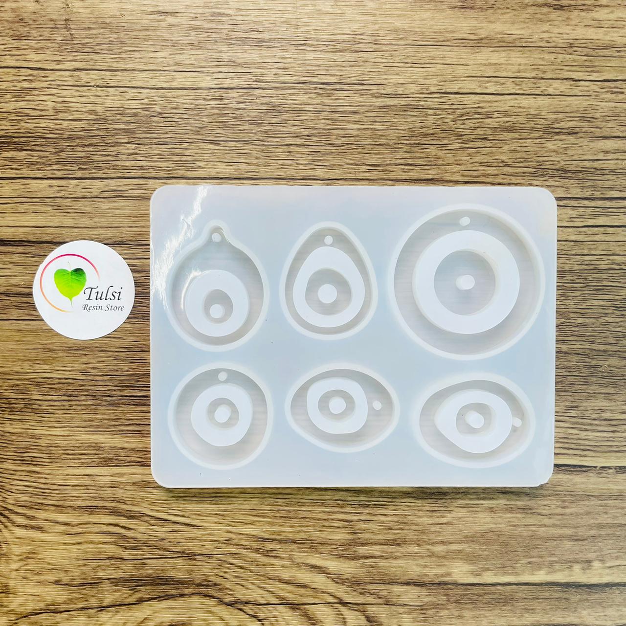 6 Cavity Evil Eye Pendant / Keychain Mould