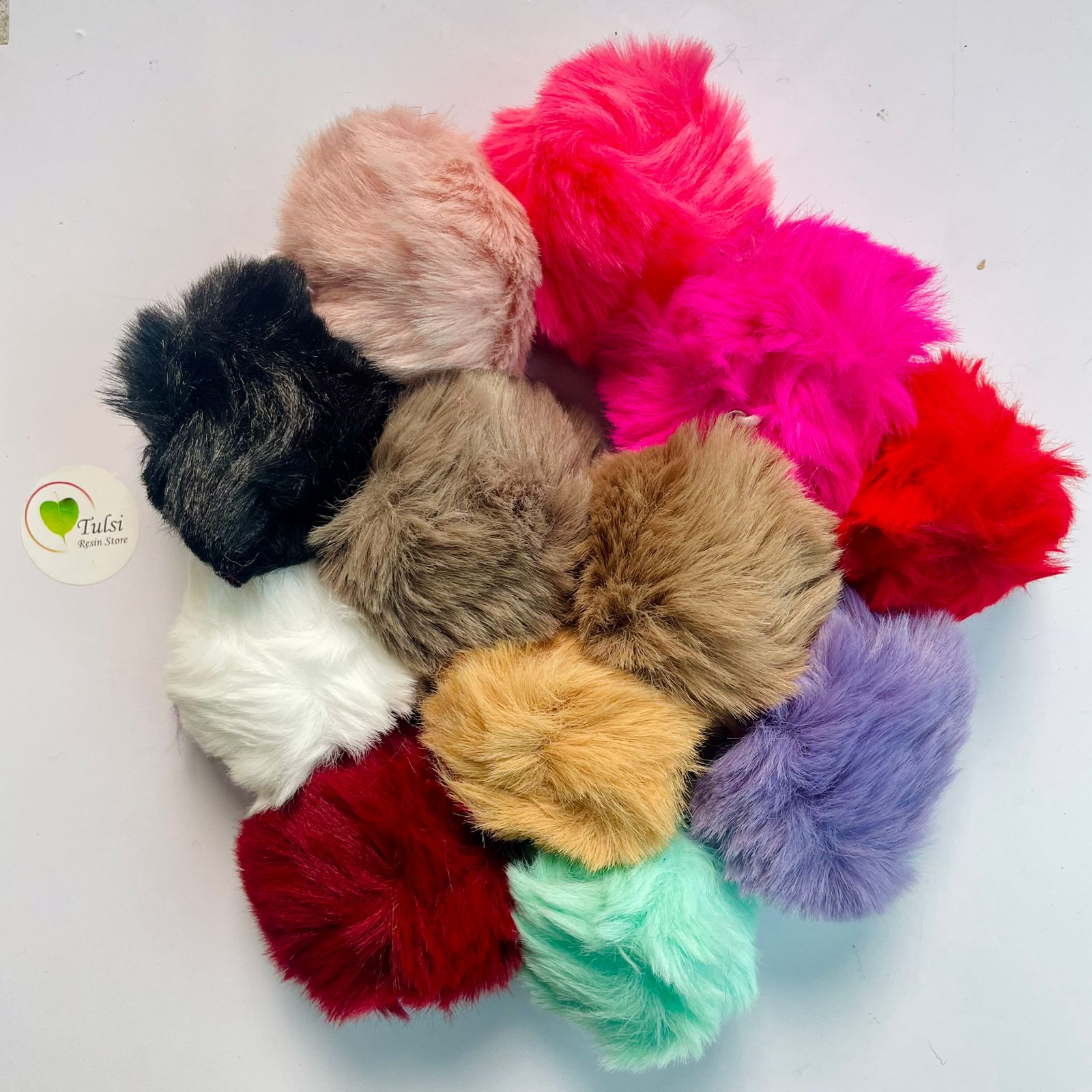 Pom Pom Keychain Set Of 12