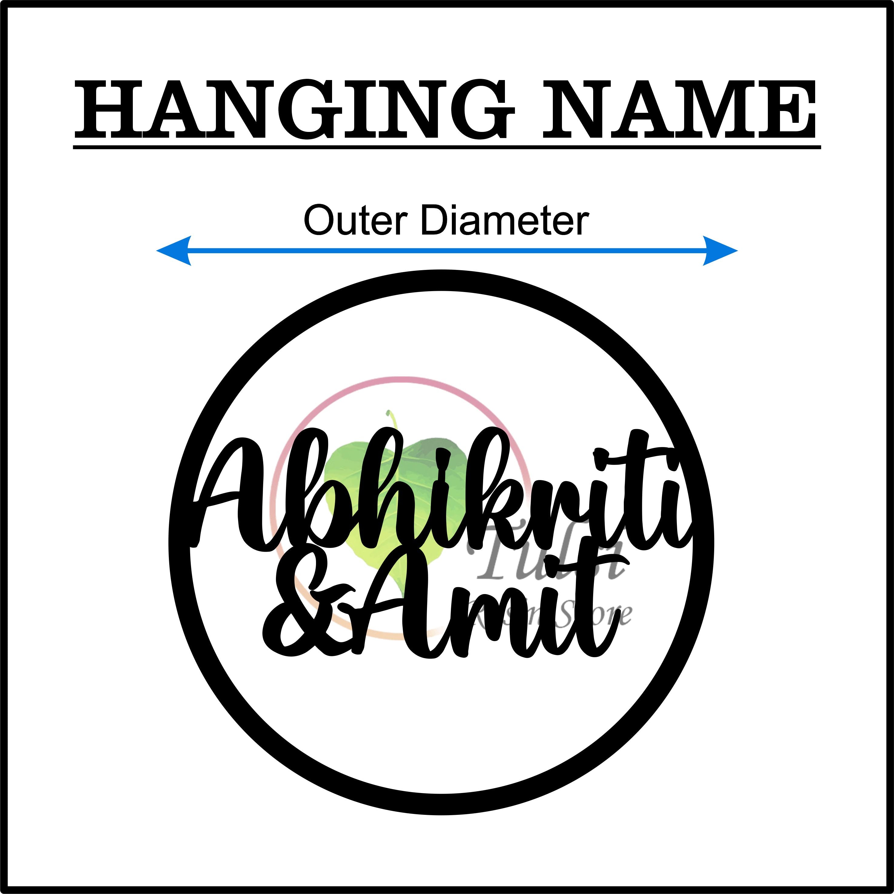 Custom Acrylic Hanging Name - Round (B)