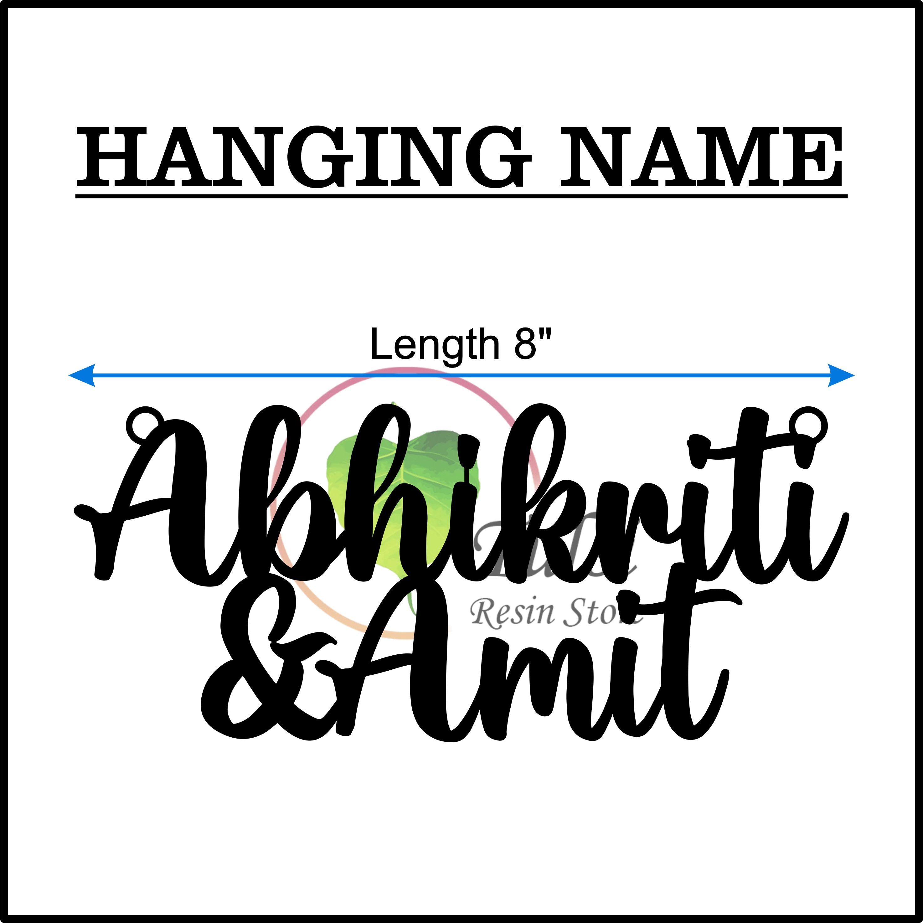 Custom Acrylic Hanging Name - Regular (A)