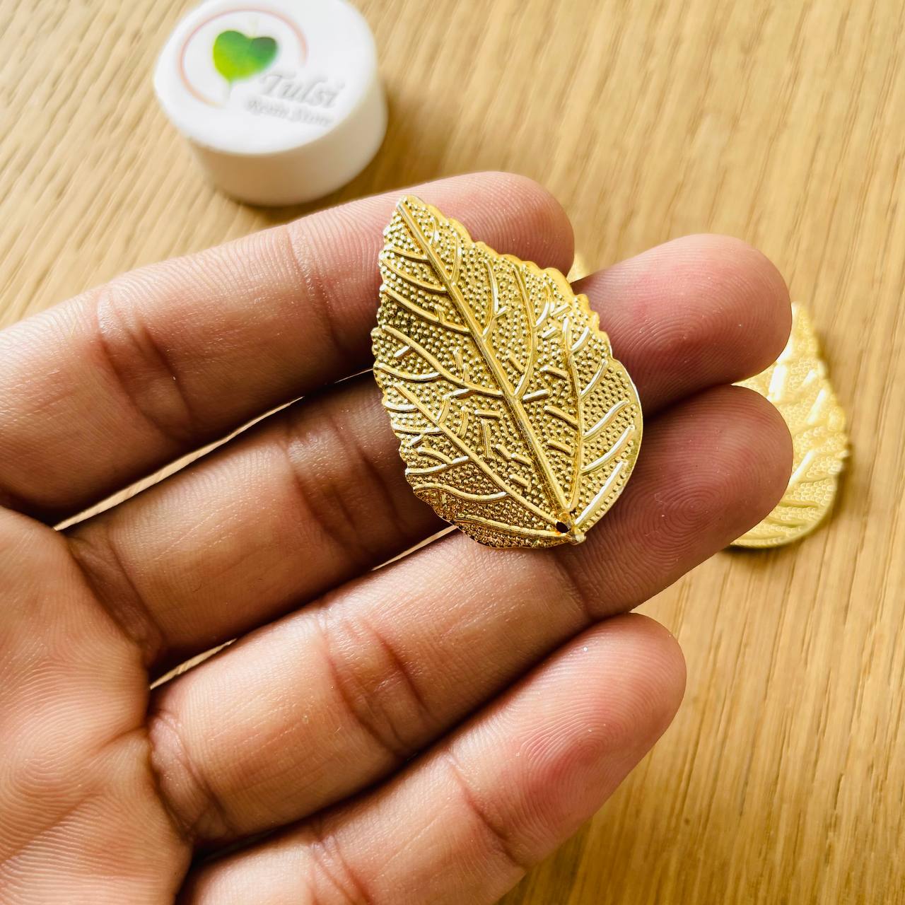 Metal Leaf Charm (N) (2pc)