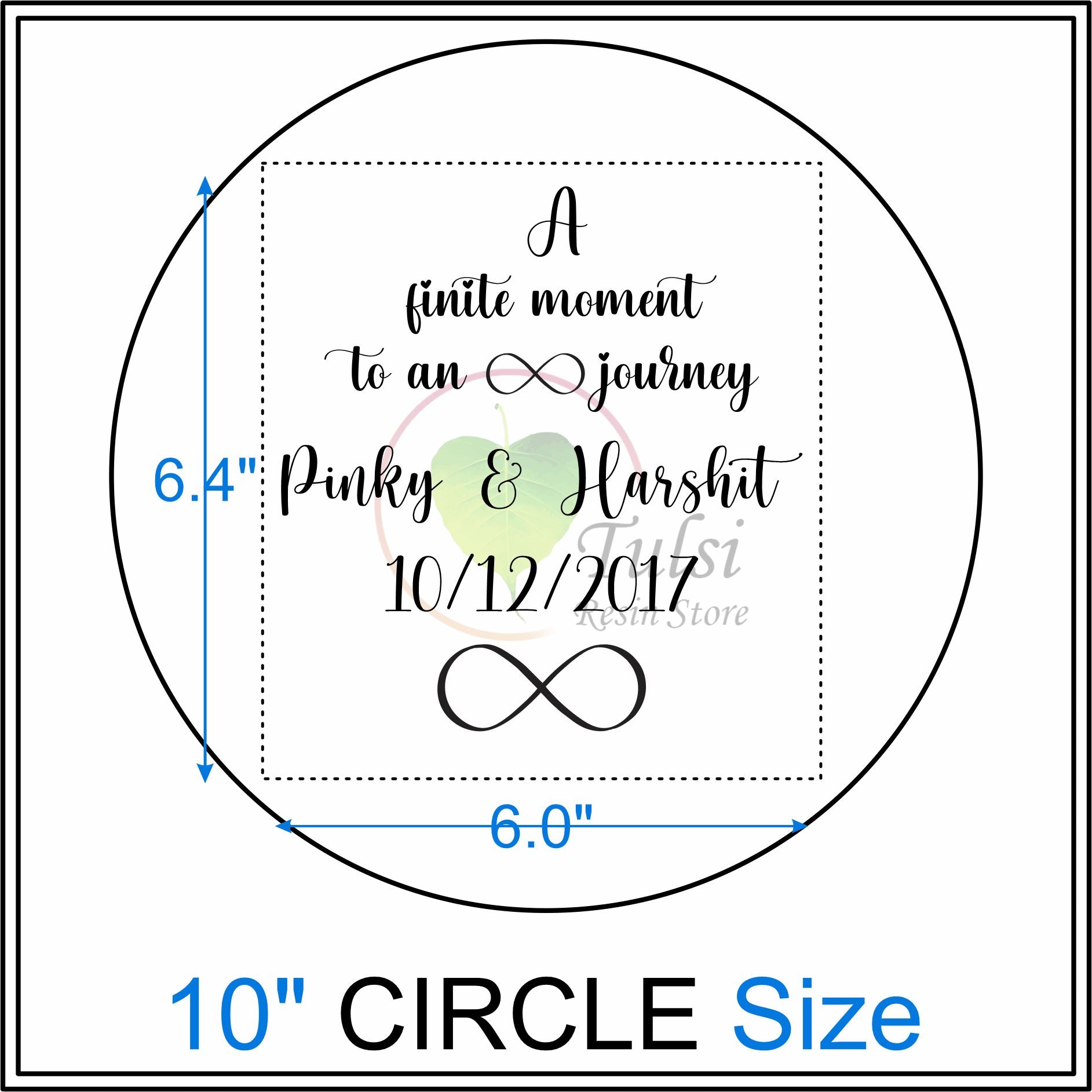Custom Metal Sticker - Couple Platter (Quotes)