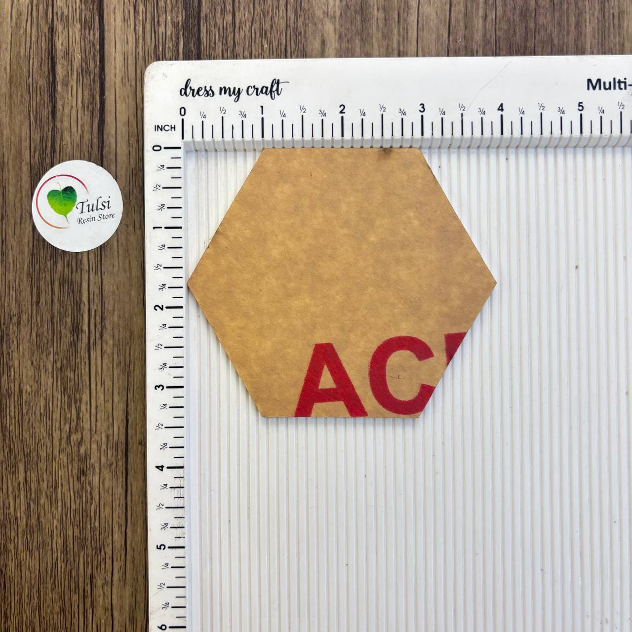 White Acrylic Hexagon Coaster- Set of 12