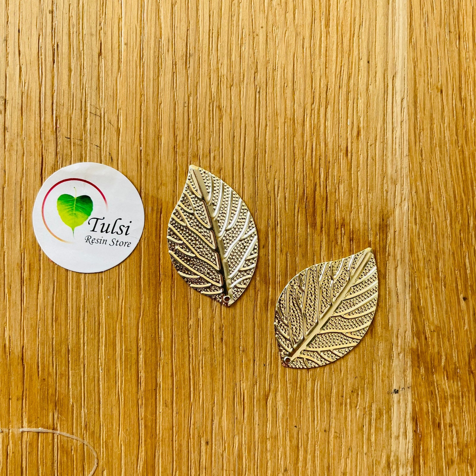 Metal Leaf Charm (I) (2pc)