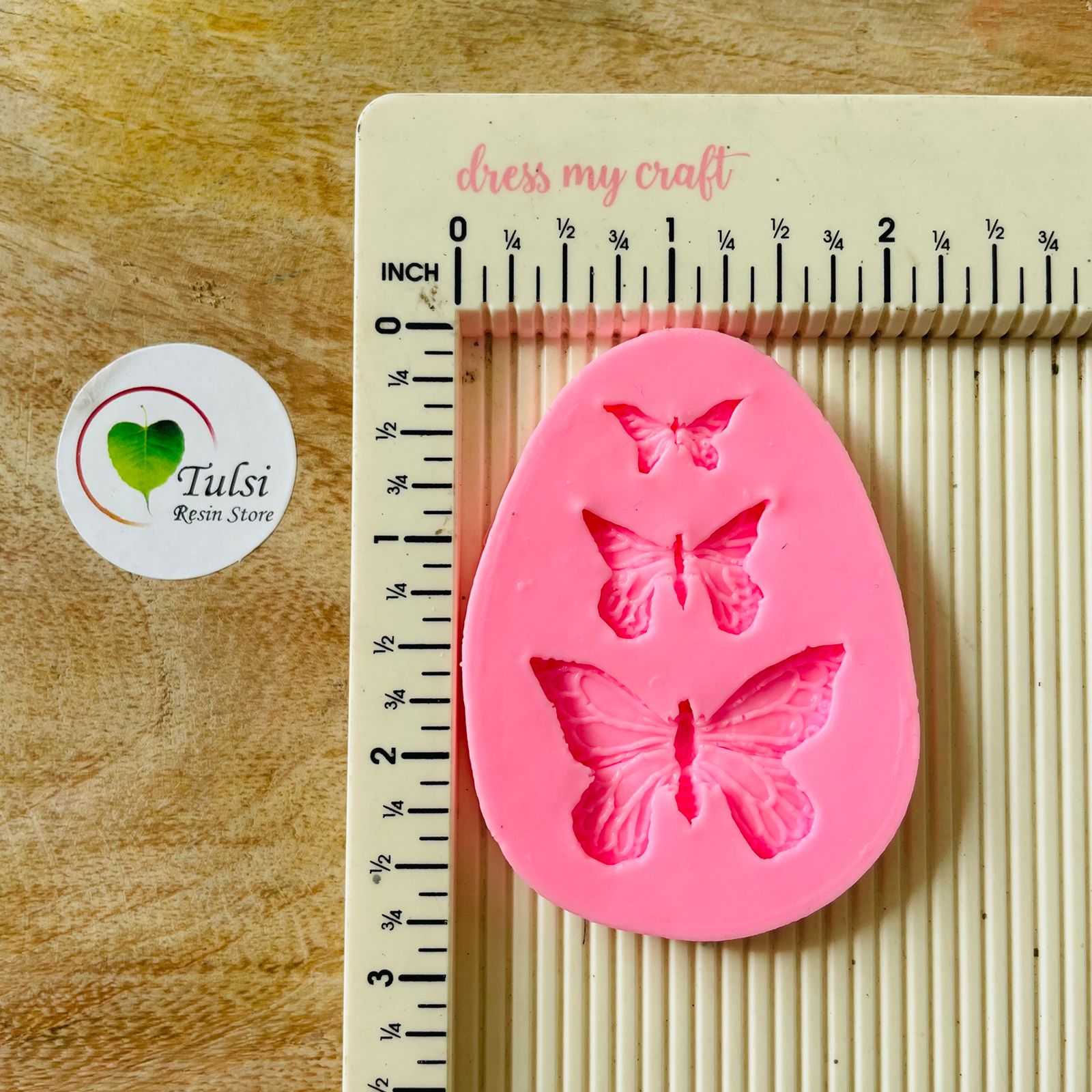 Pink 3 Cavity Butterfly Mould (A)