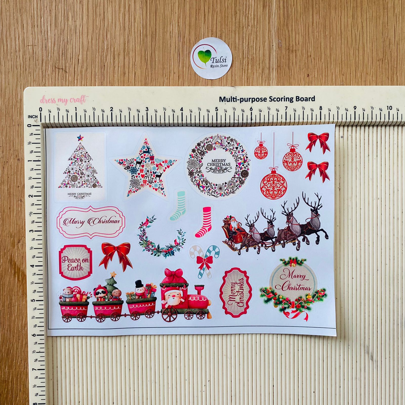 White Christmas Sticker Sheet (A)