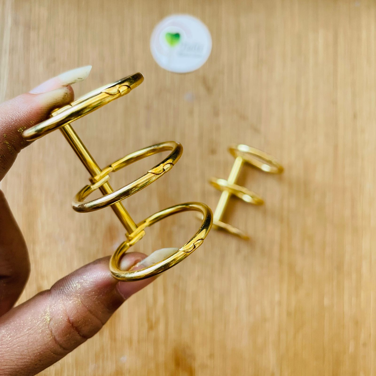 Gold Connected Book Ring