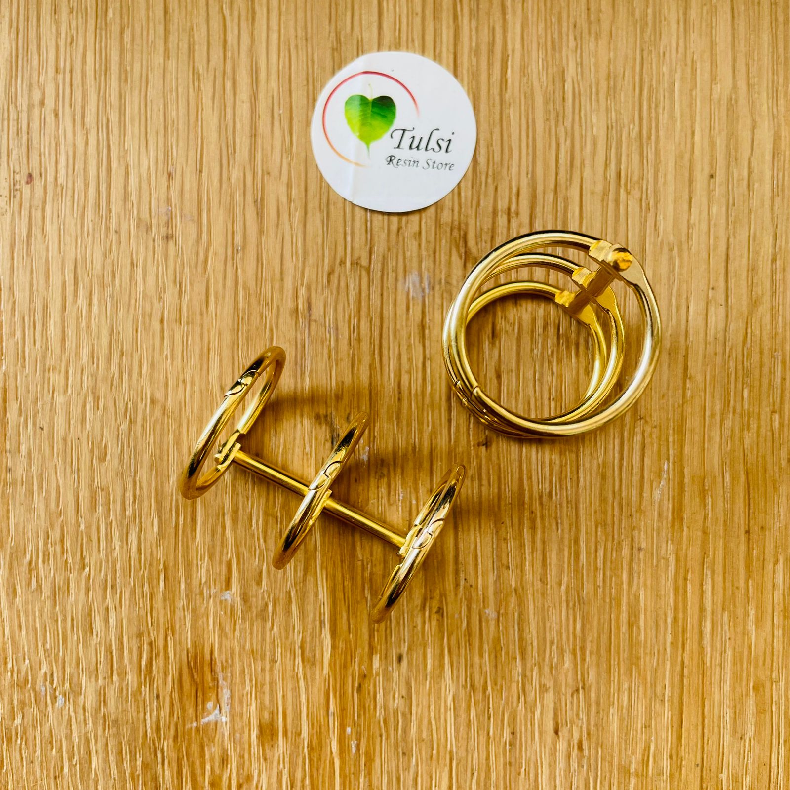 Gold Connected Book Ring