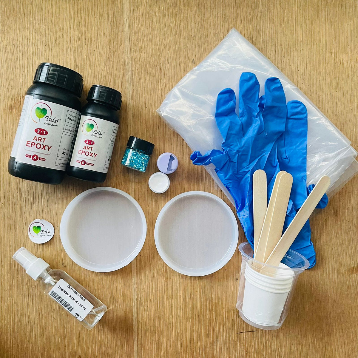 DIY RESIN COASTERS KIT Tulsi Resin Store