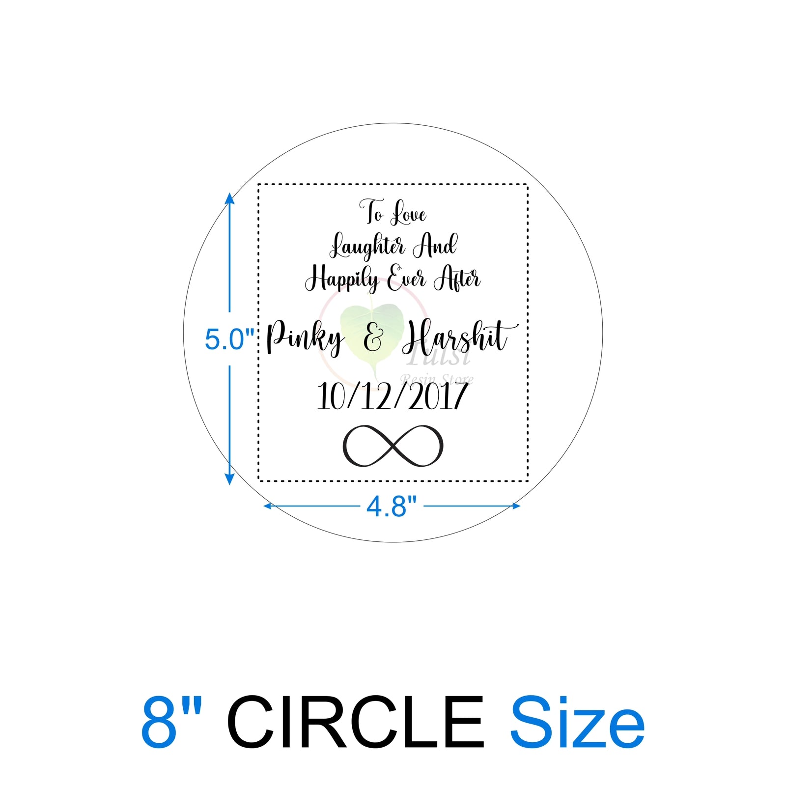 Custom Metal Sticker - Couple Platter (Quotes)