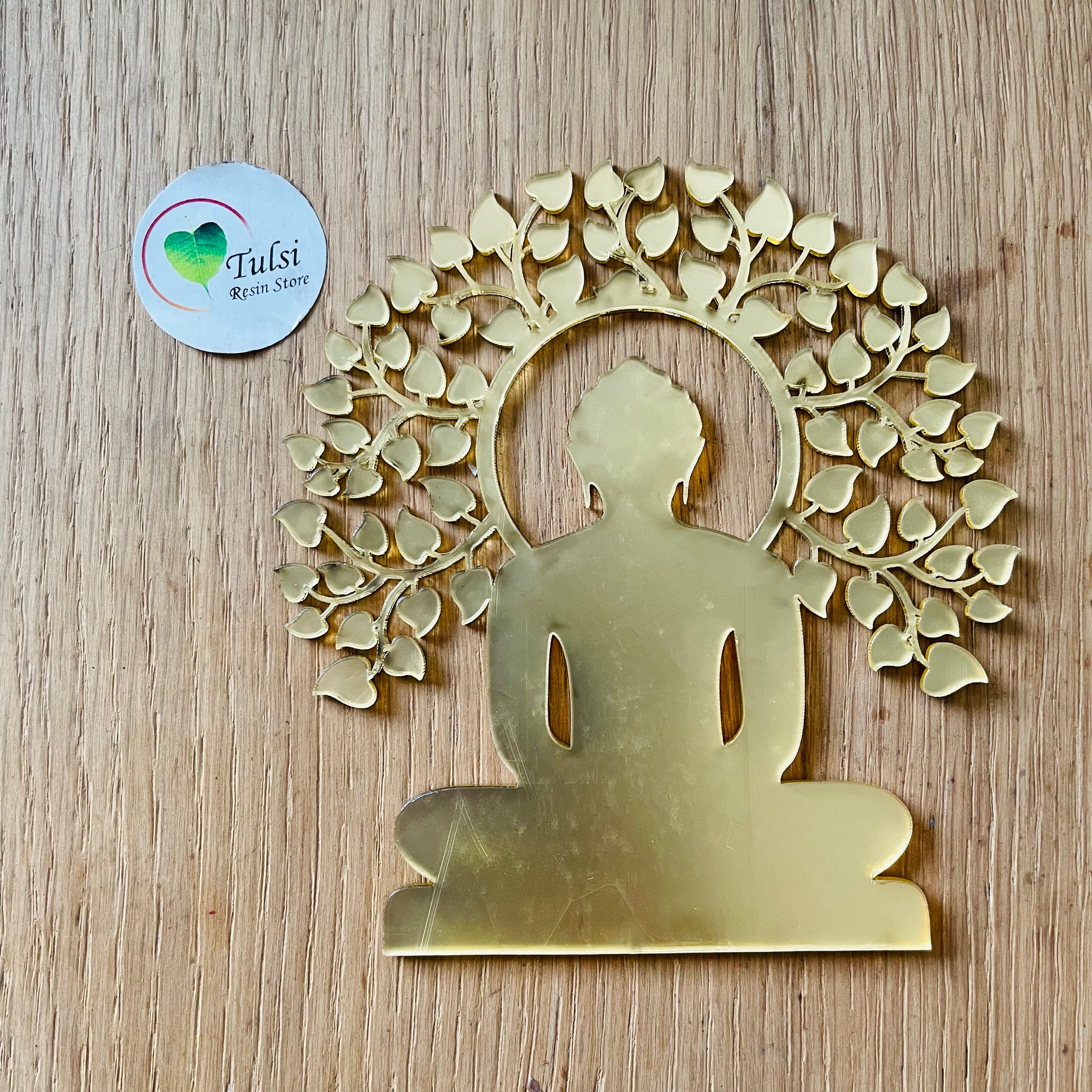Acrylic Mahaveer Swami With Tree Cutout (B)