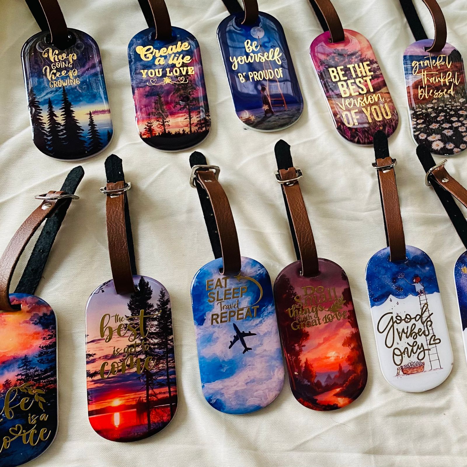 Printed Luggage Tag Set (C)