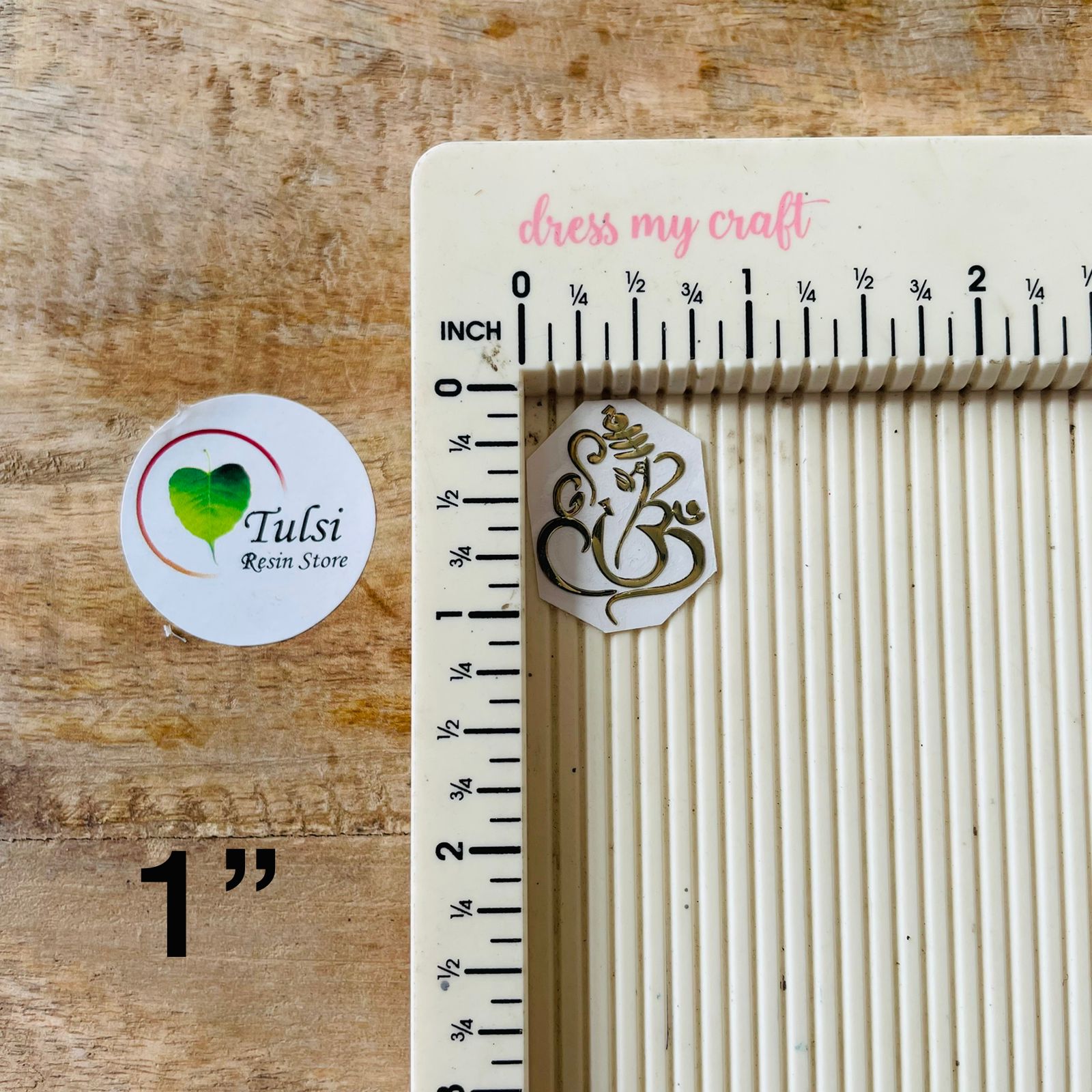 Metal Sticker - Ganpati (C) 2 | Tulsi Resin