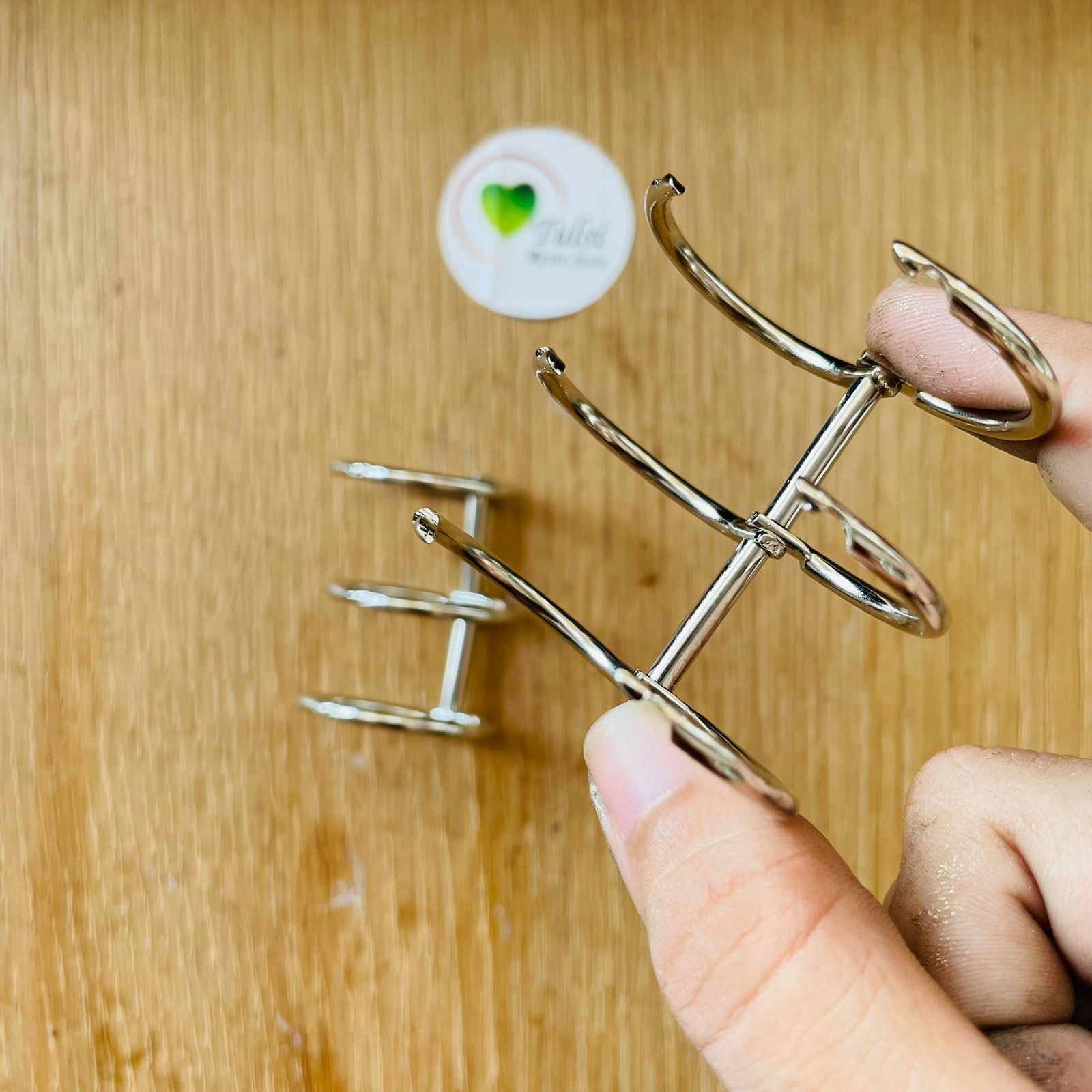 Silver Connected Book Ring
