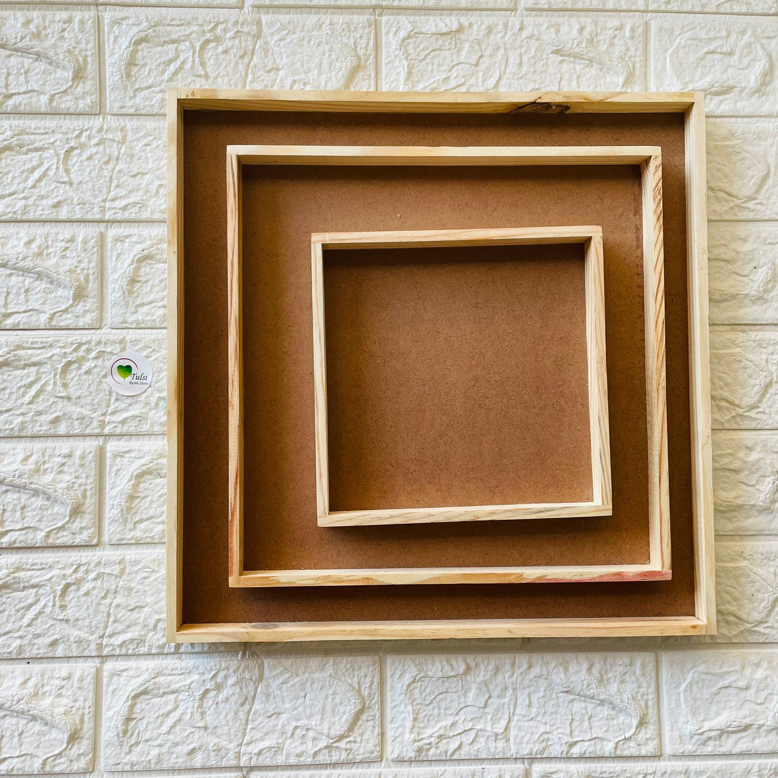 Square Wooden Frame Without Hook