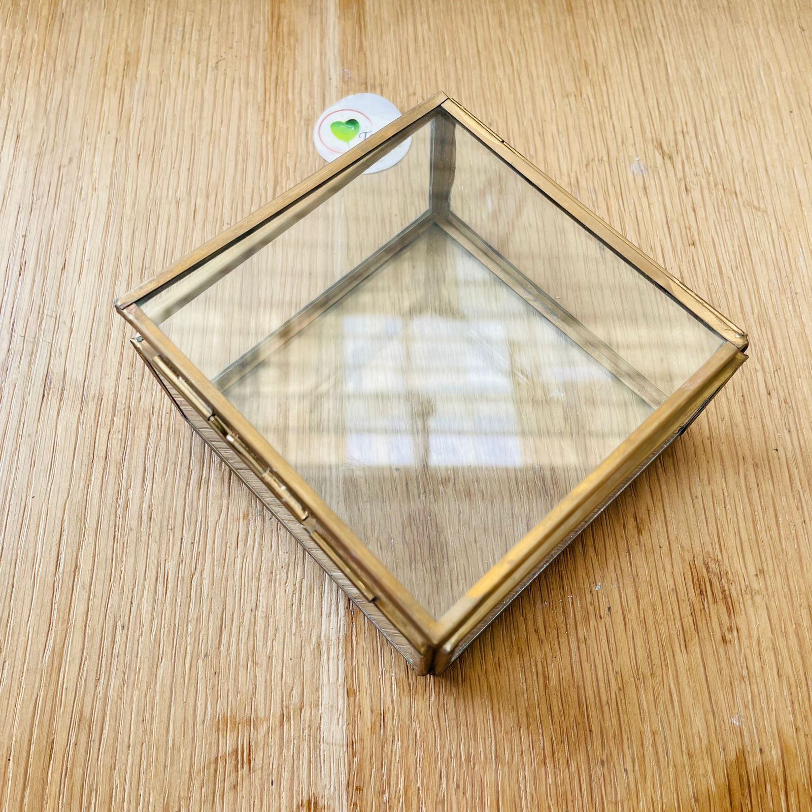 Vintage Metal Glass Box (A)