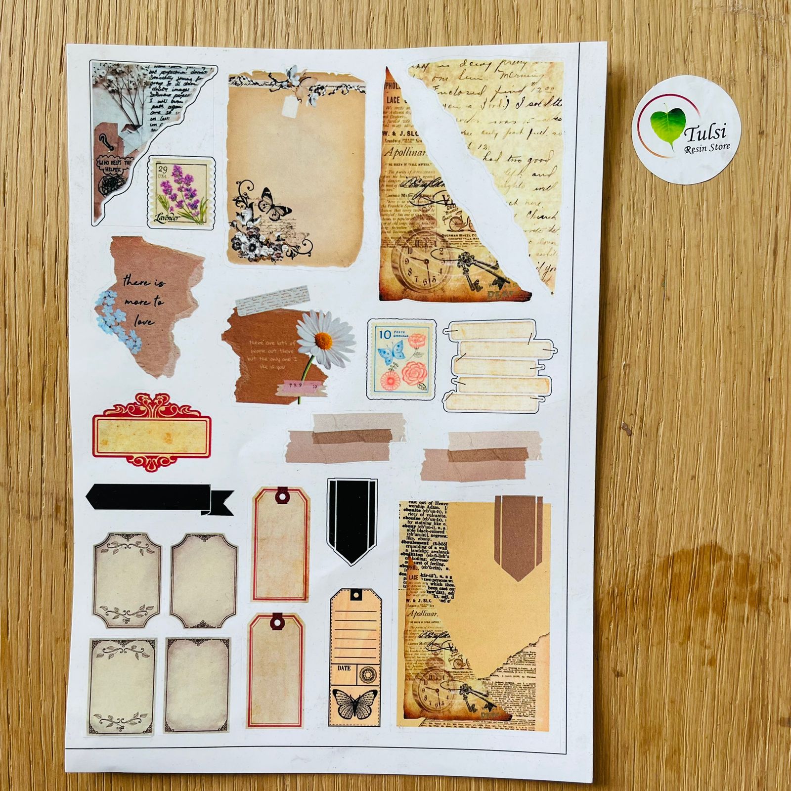 Vintage Sticker Sheet- B