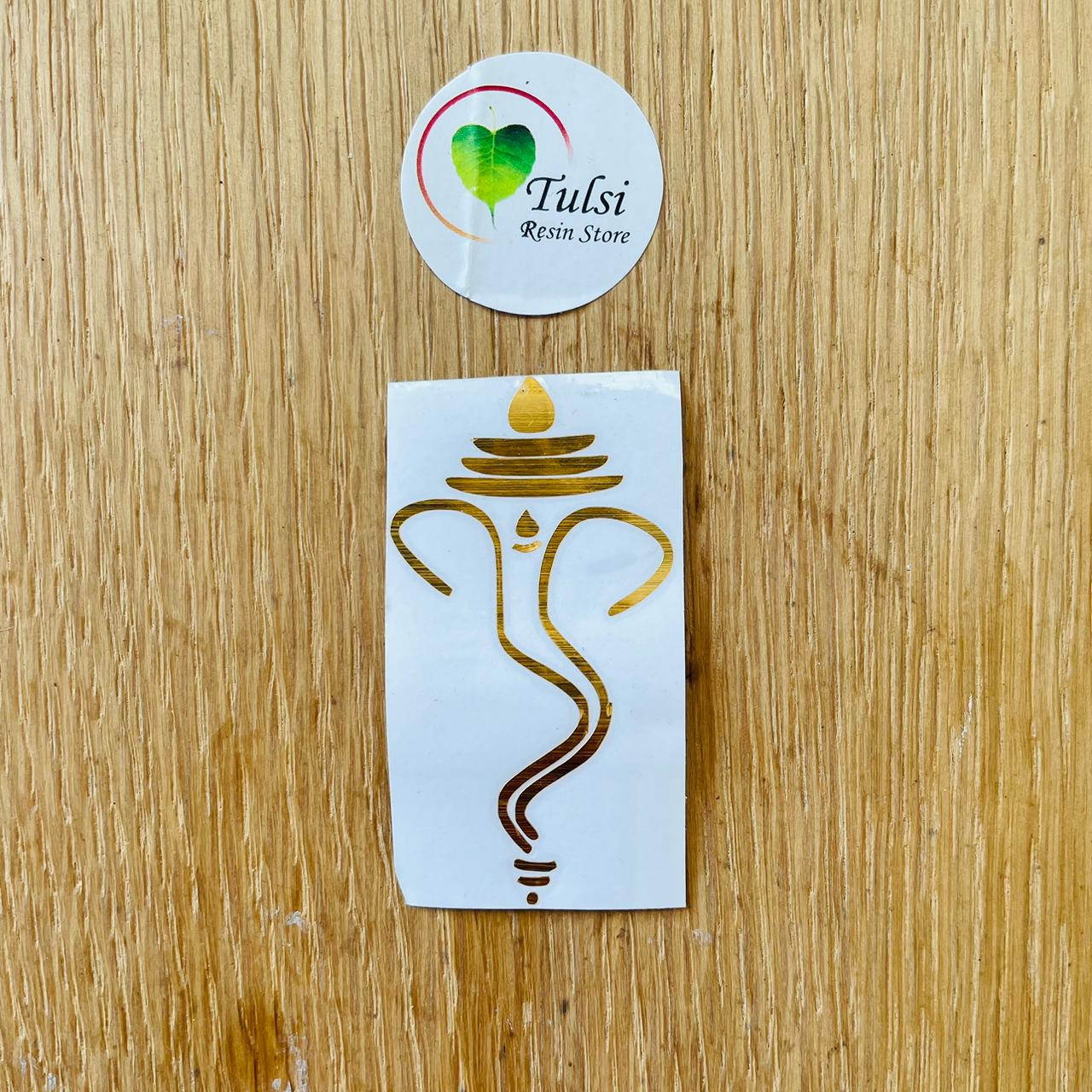 Vinyl Sticker - Big Ganesh Mantra + Idol