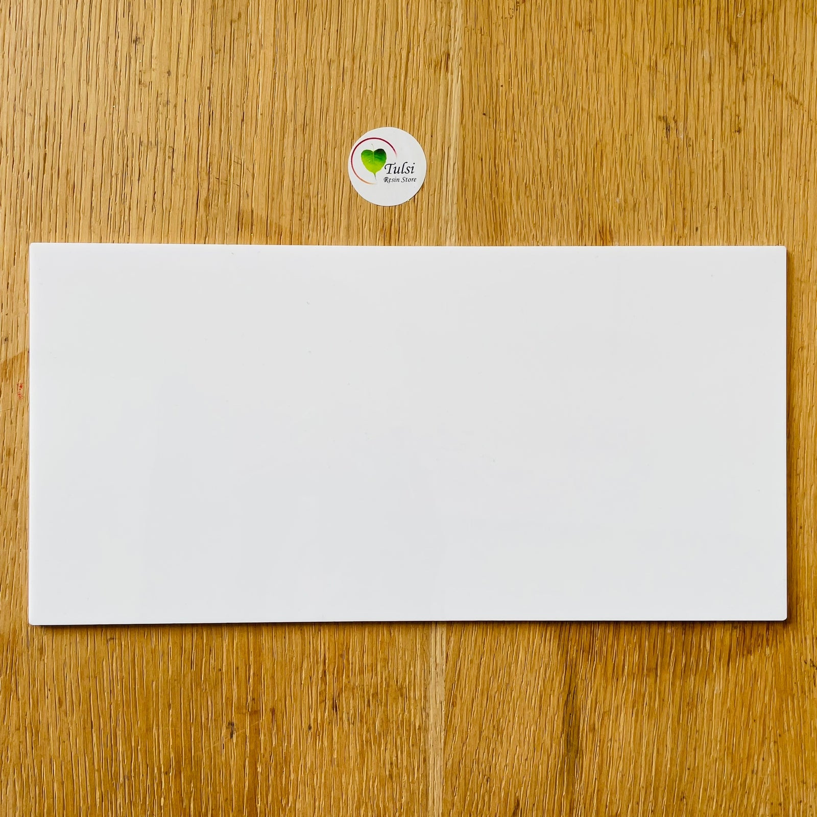 White Acrylic Plain Nameplate Base 1 | Tulsi Resin
