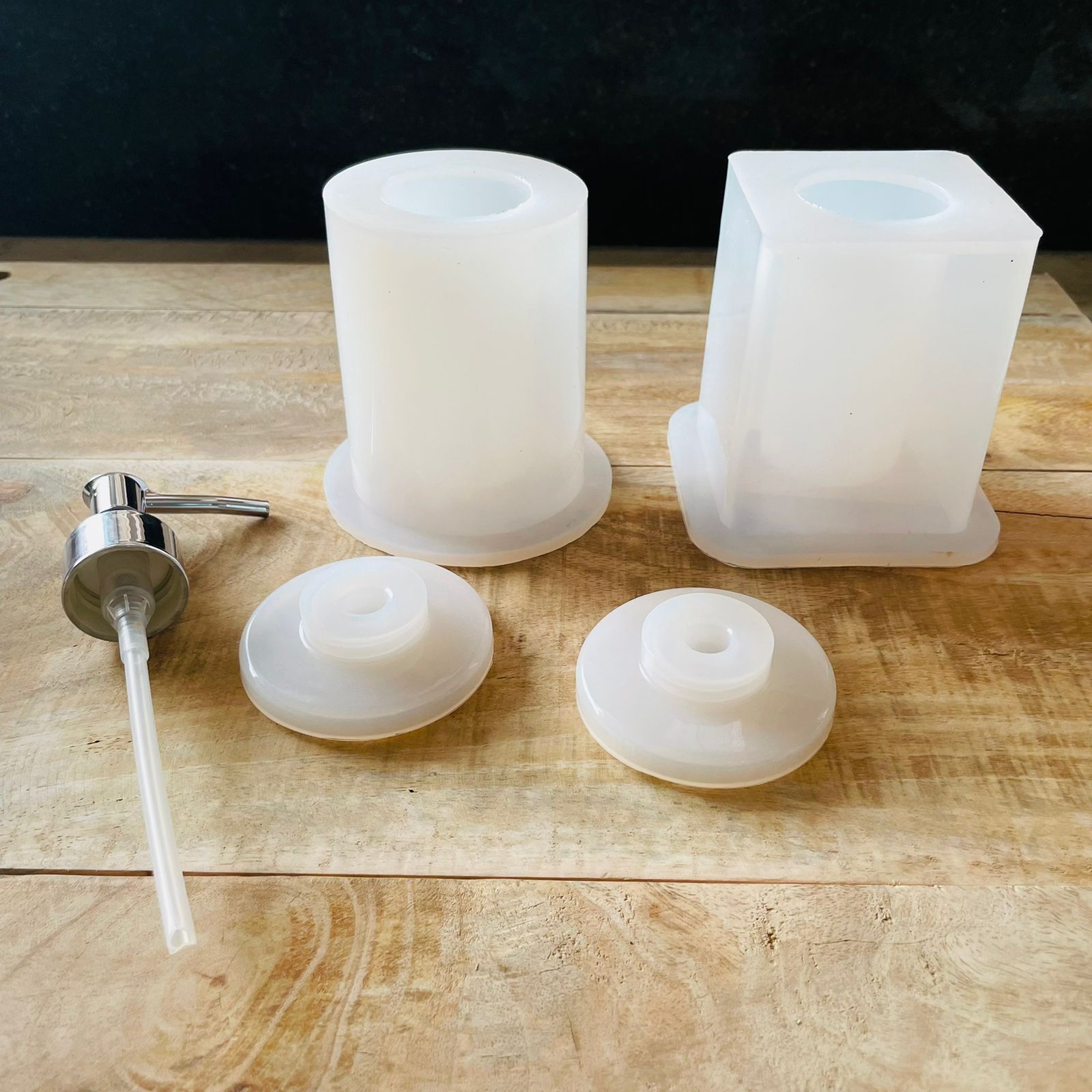 Square Soap Dispenser Mould - Silver